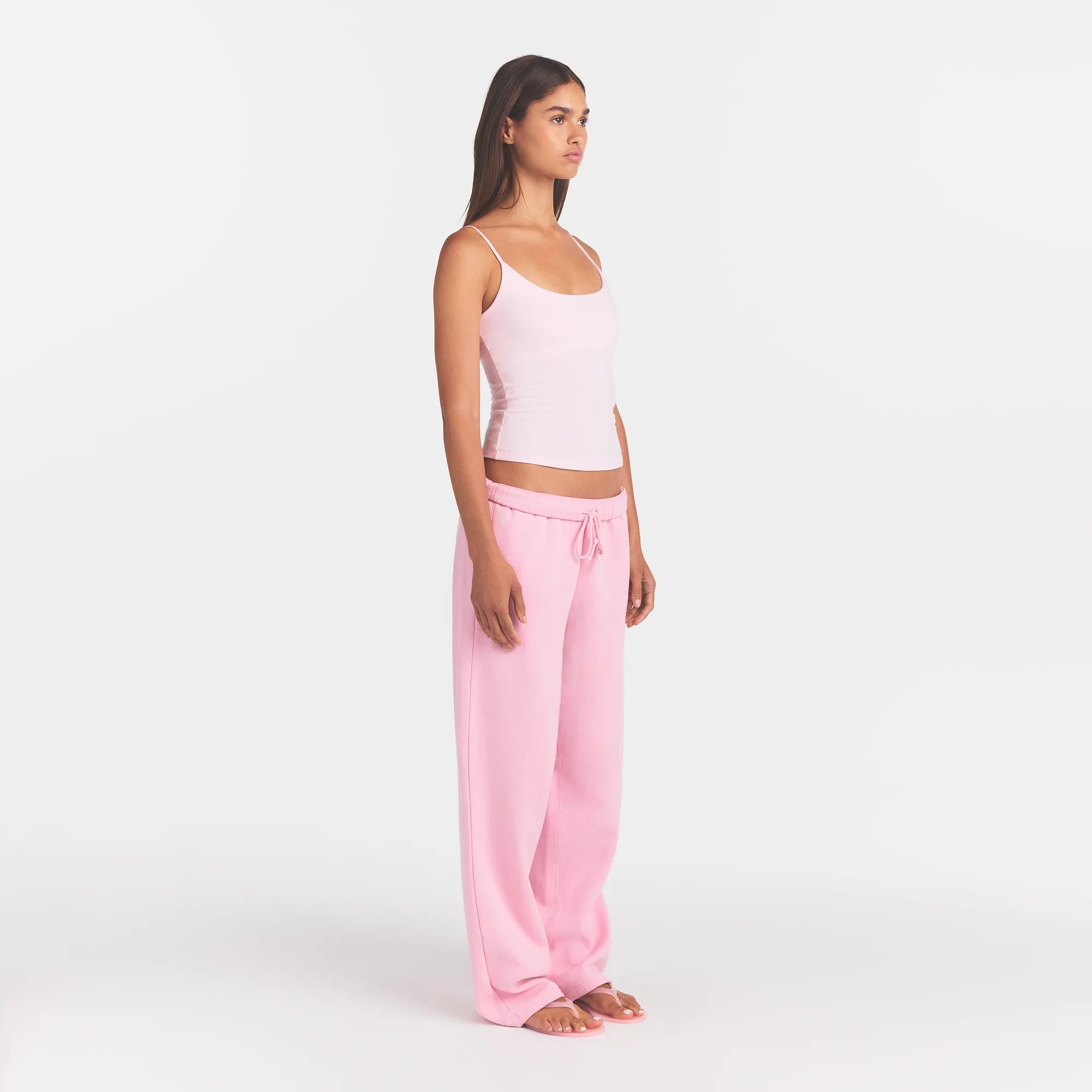 COTTON FLEECE LOGO CLASSIC STRAIGHT LEG PANT | HALITE WITH SNOW LOGO - Image 4