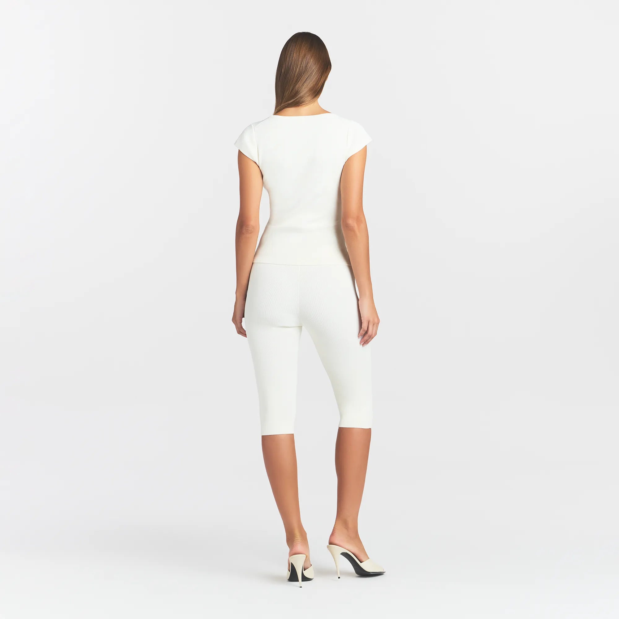 REFINED KNIT CAPRI | EGRET - Image 4