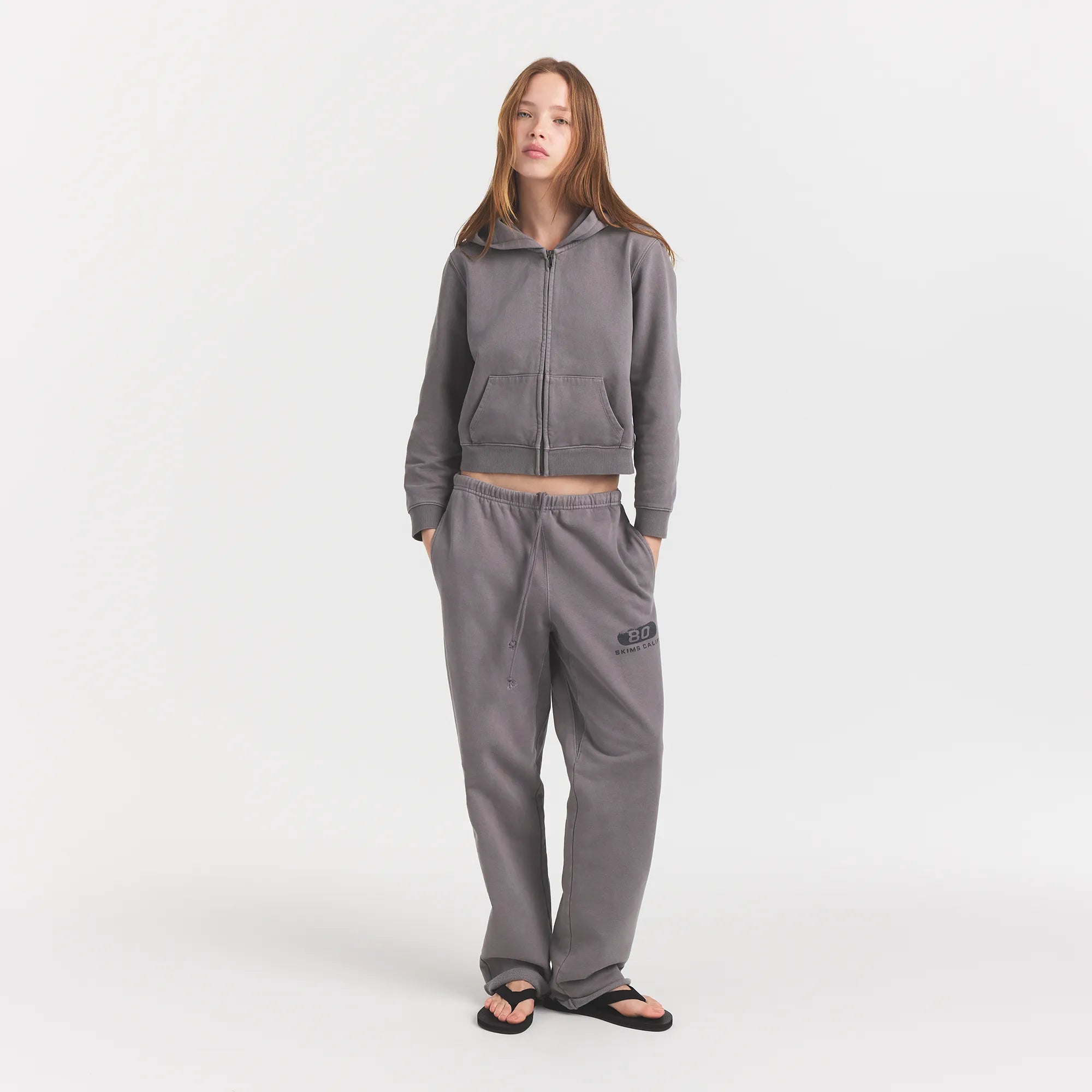 BOYFRIEND FLEECE STRAIGHT LEG PANT | SHADOW EIGHTY SKIMS - Image 2