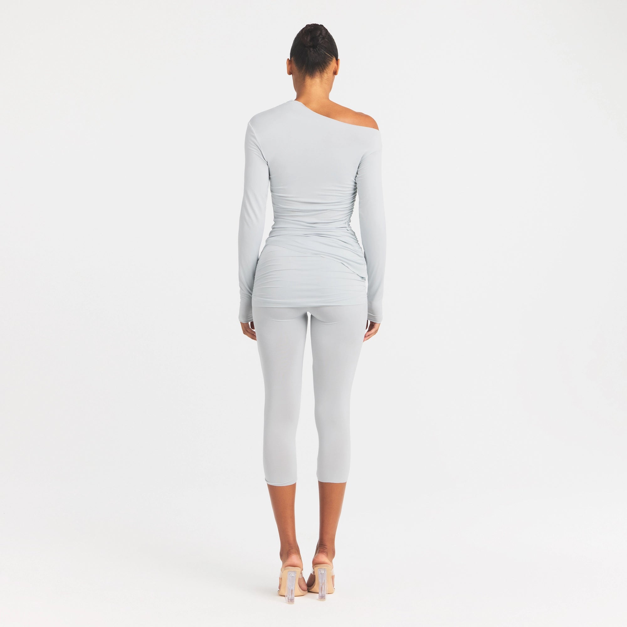 CUPRO JERSEY WRAP CAPRI | PEARL - Image 5