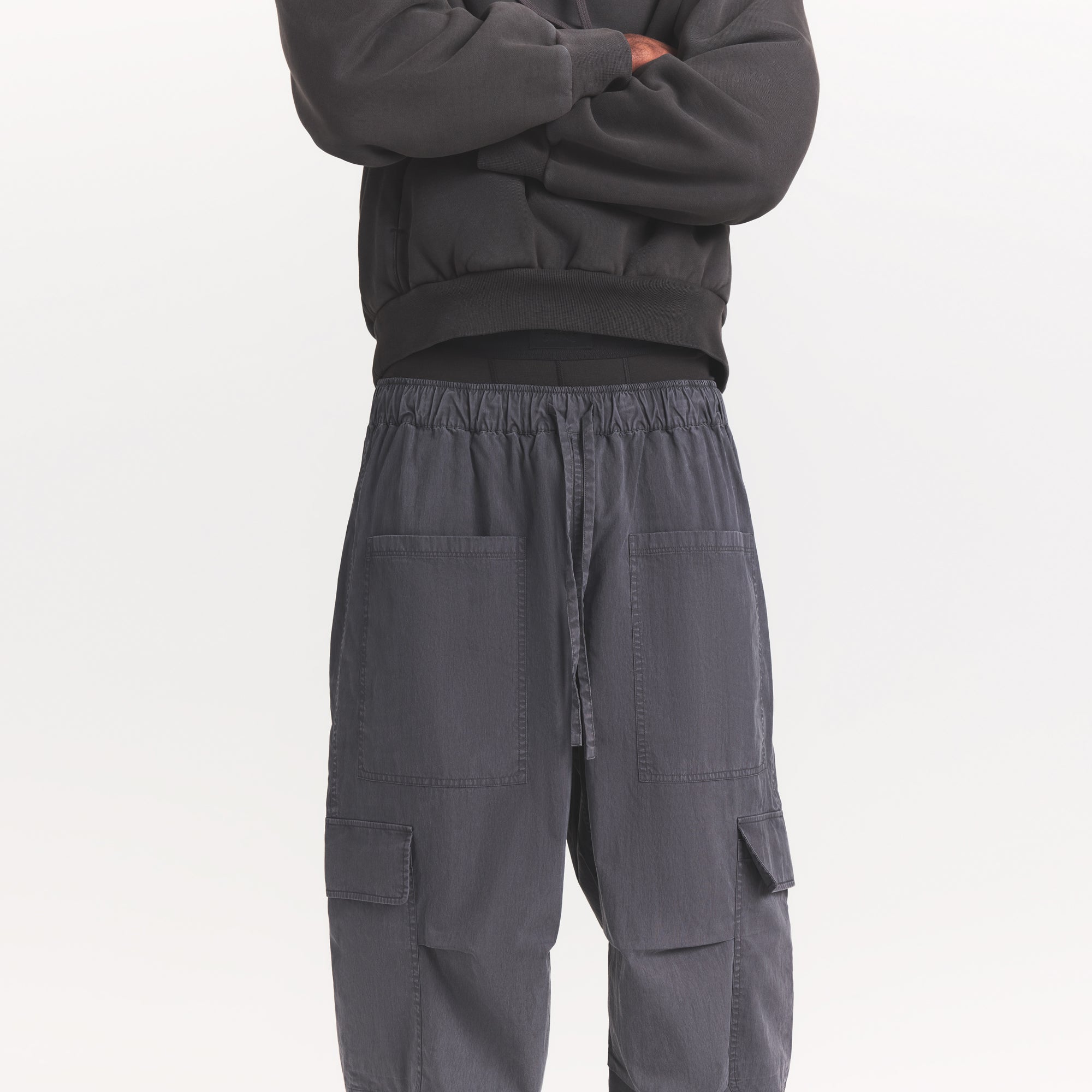 WOVEN MENS CARGO PANT | ASH - Image 4