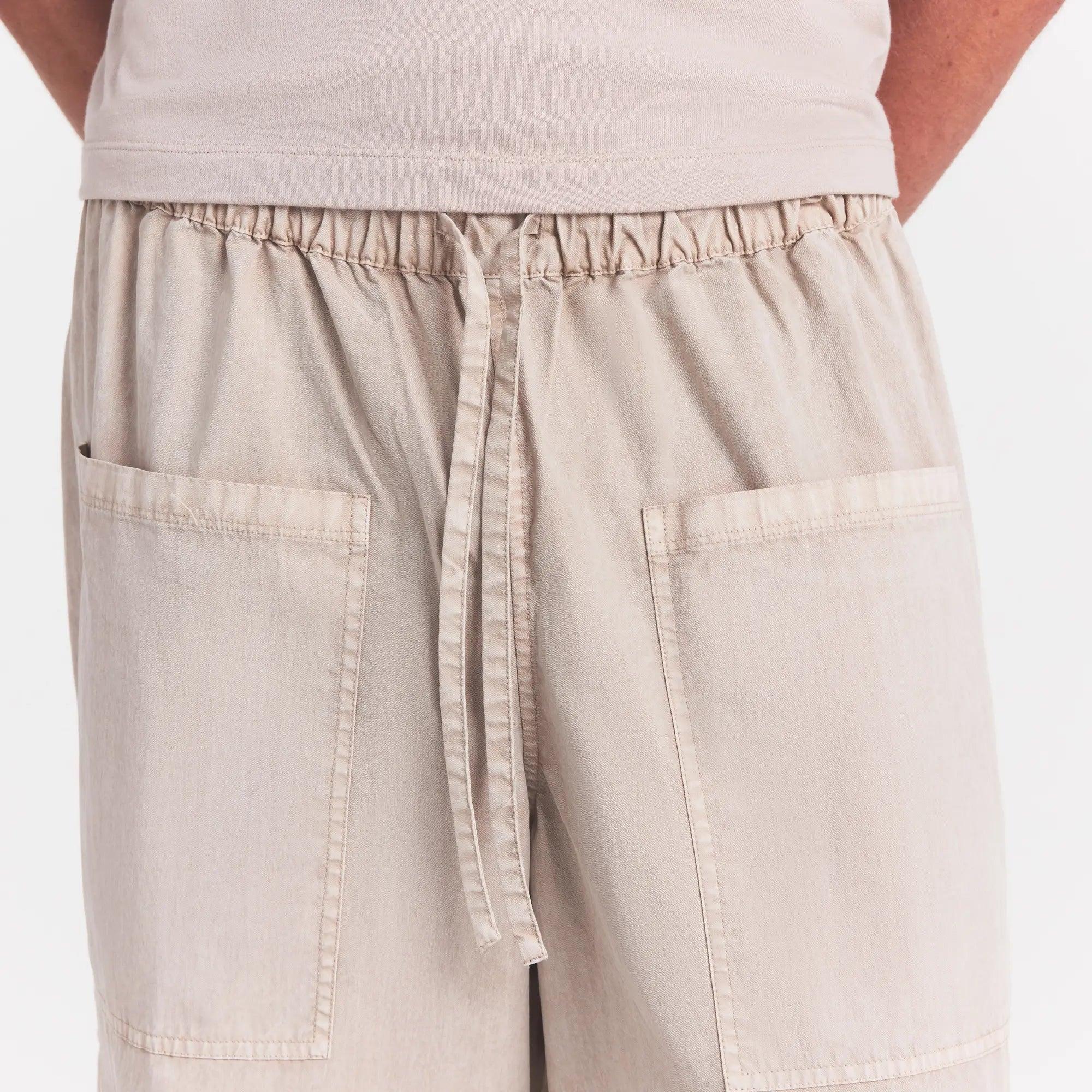 WOVEN MENS CARGO PANT | STONE - Image 3