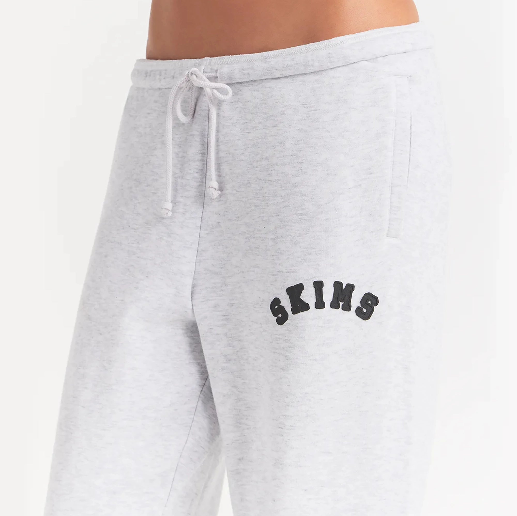 COTTON FLEECE LOGO CLASSIC JOGGER | LIGHT HEATHER GREY WITH ONYX LOGO - Image 3