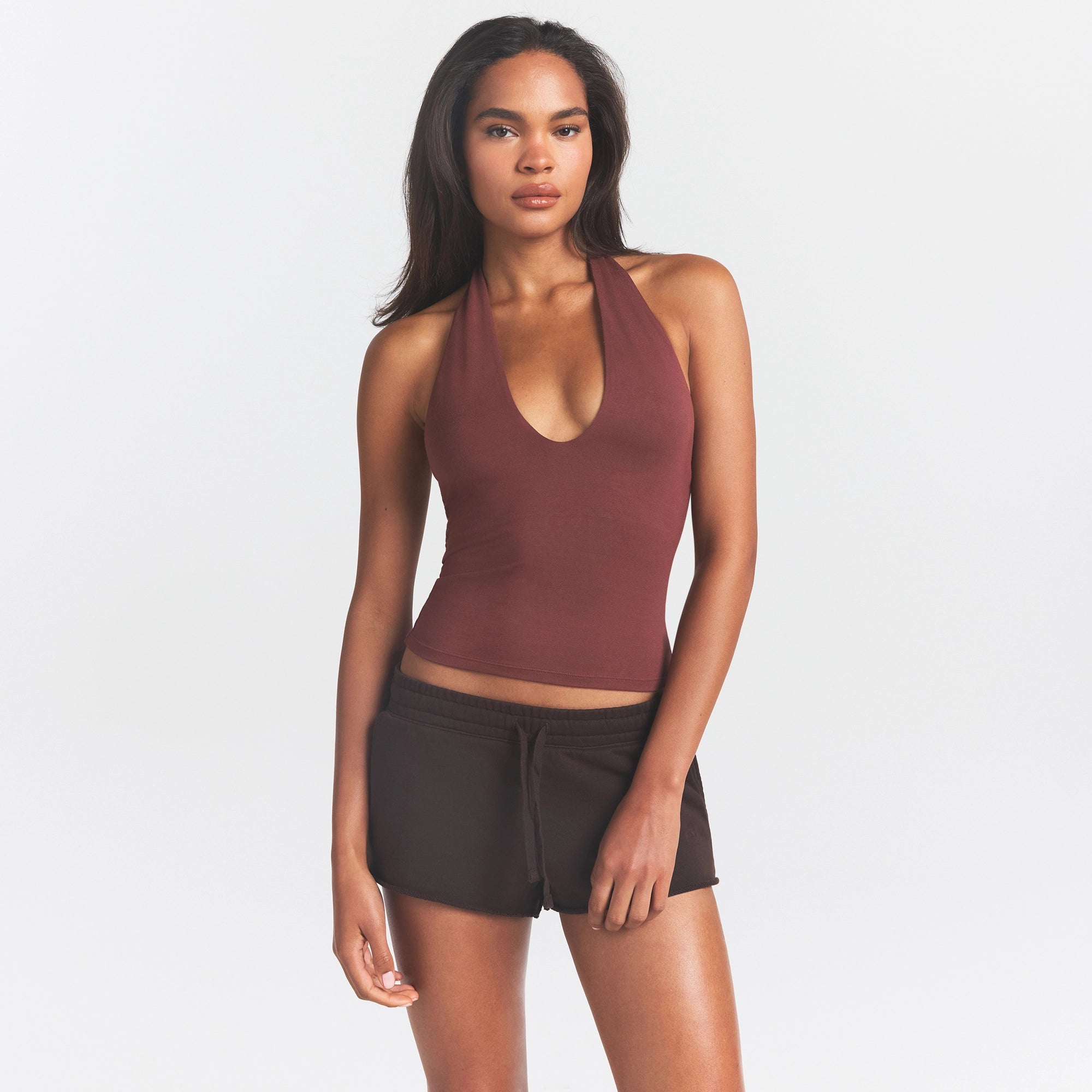 FRENCH TERRY RAW EDGE SHORT | ESPRESSO - Image 3
