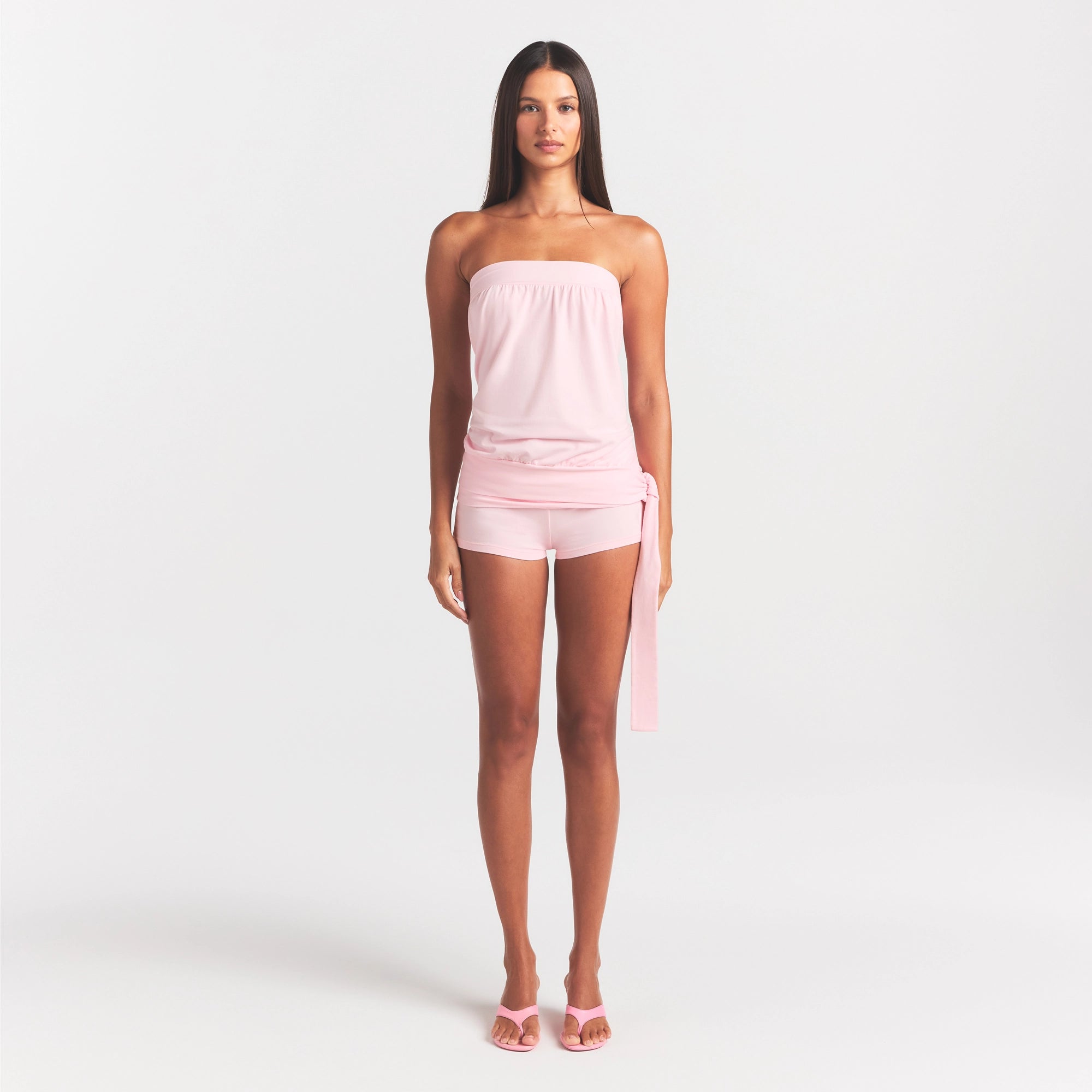 COTTON JERSEY FOLDOVER SHORT | CHERRY BLOSSOM - Image 2