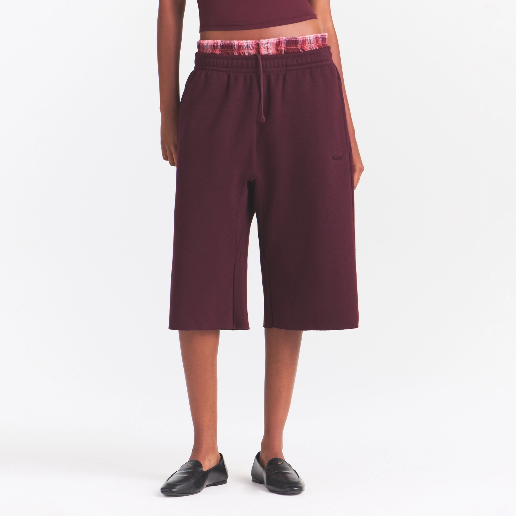 COTTON FLEECE LONG SHORT | CURRANT - Image 3