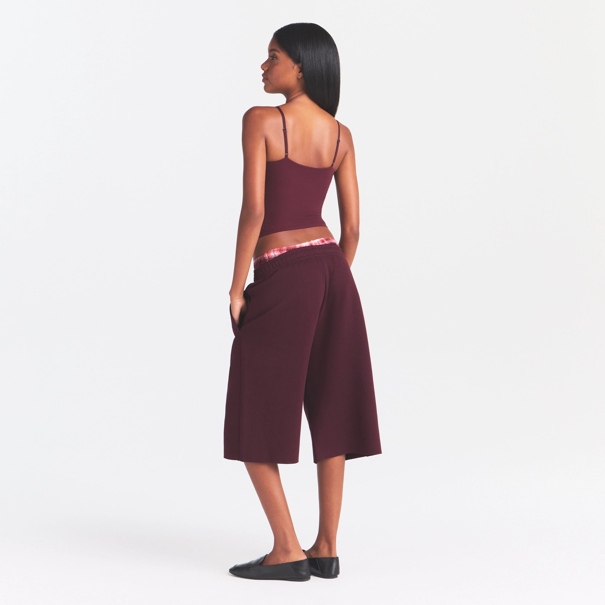 COTTON FLEECE LONG SHORT | CURRANT - Image 5