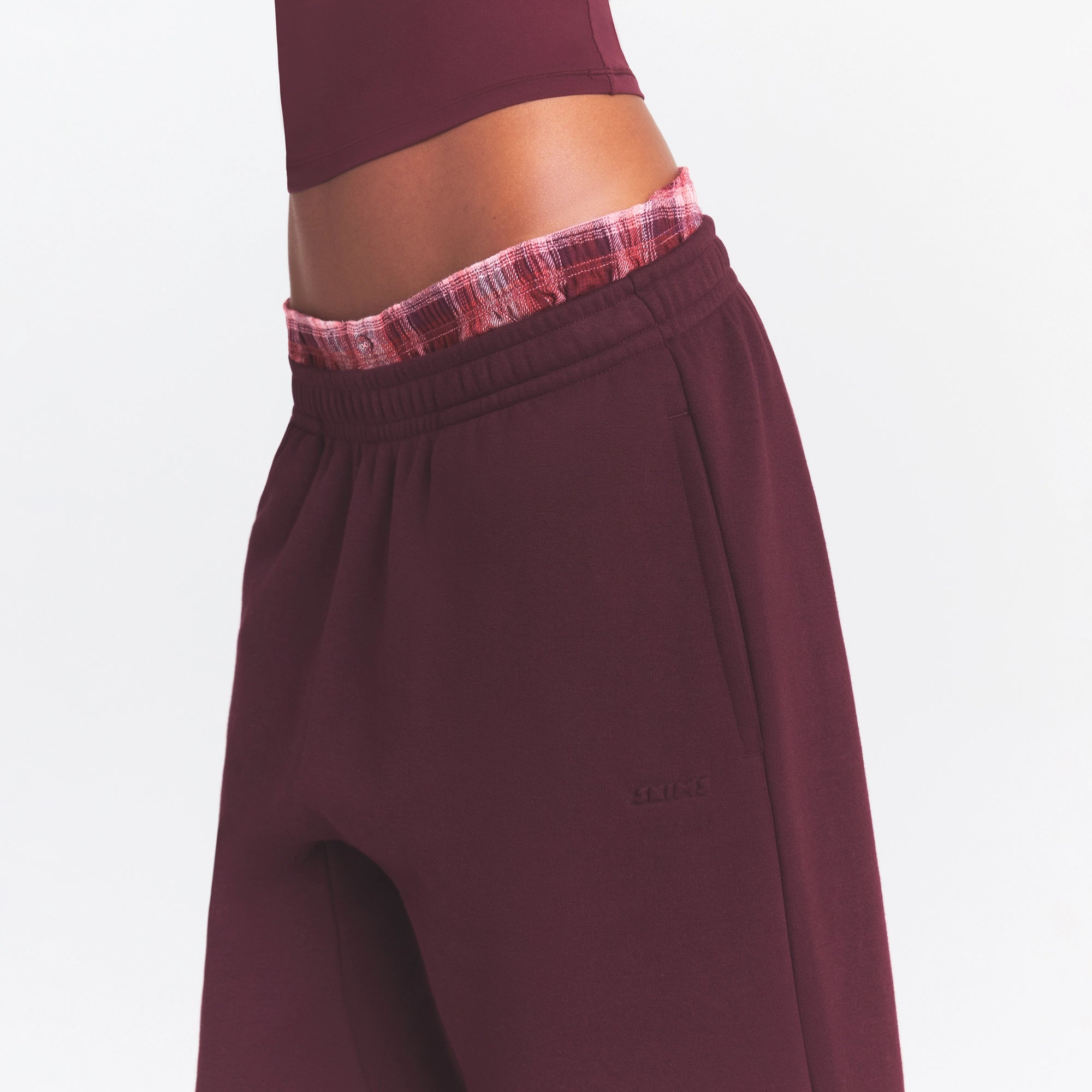 COTTON FLEECE LONG SHORT | CURRANT - Image 4