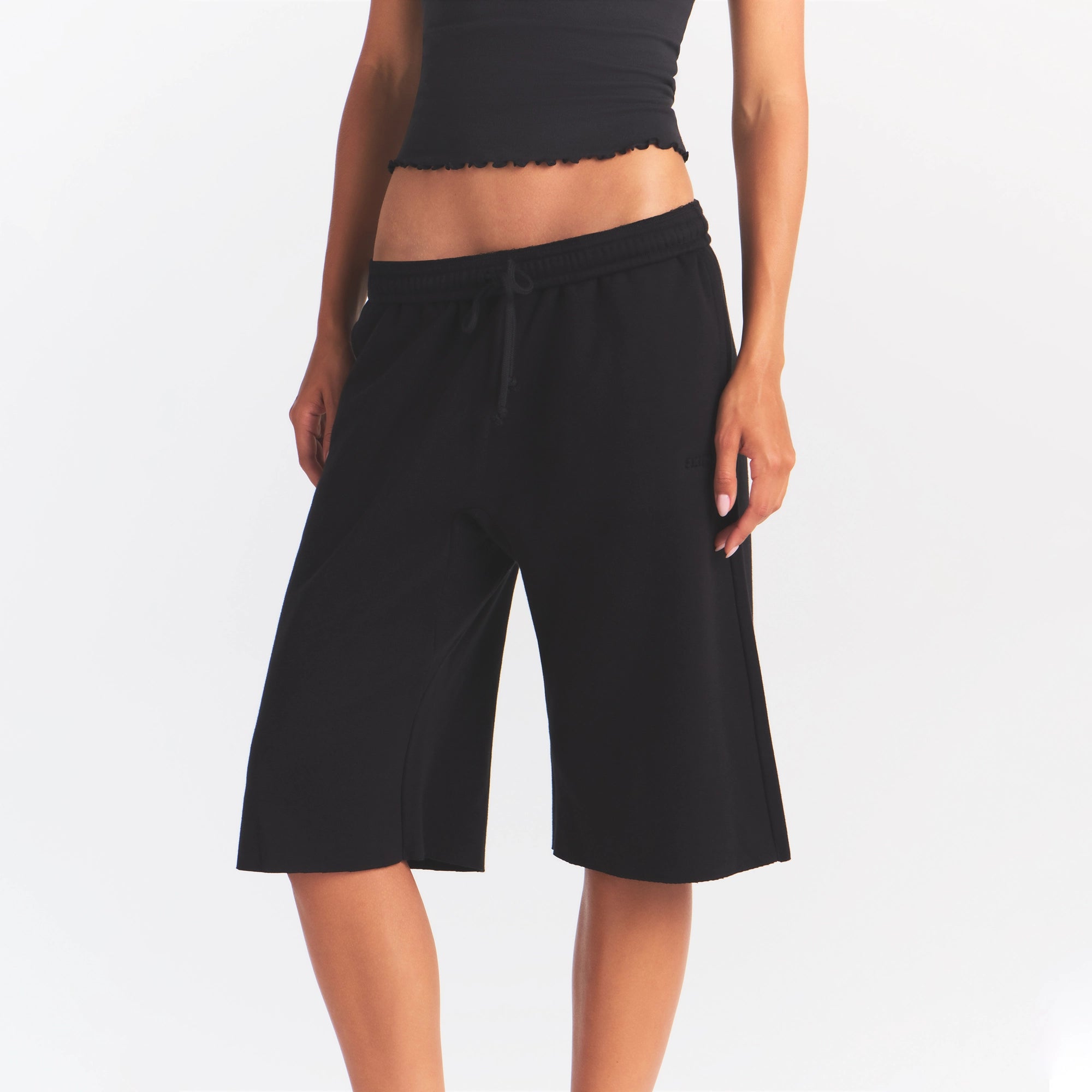 COTTON FLEECE LONG SHORT | ONYX - Image 4