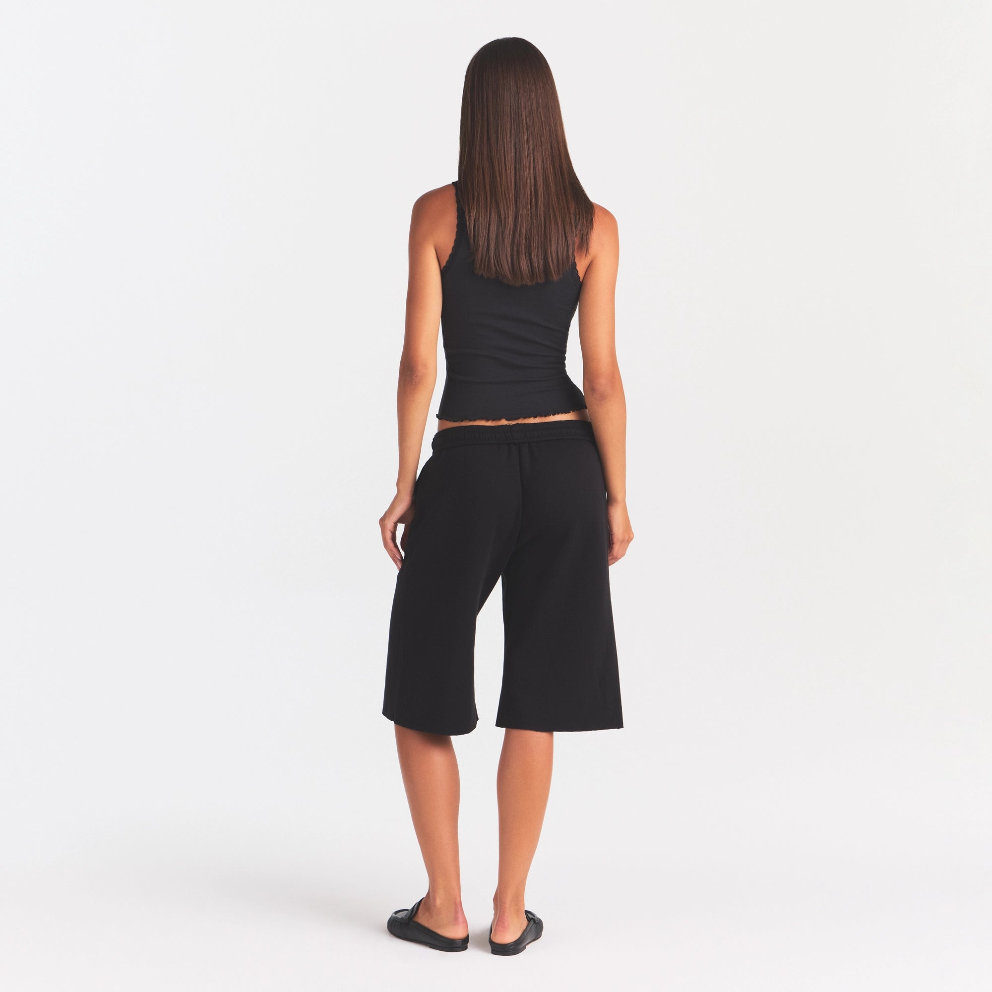 COTTON FLEECE LONG SHORT | ONYX - Image 3