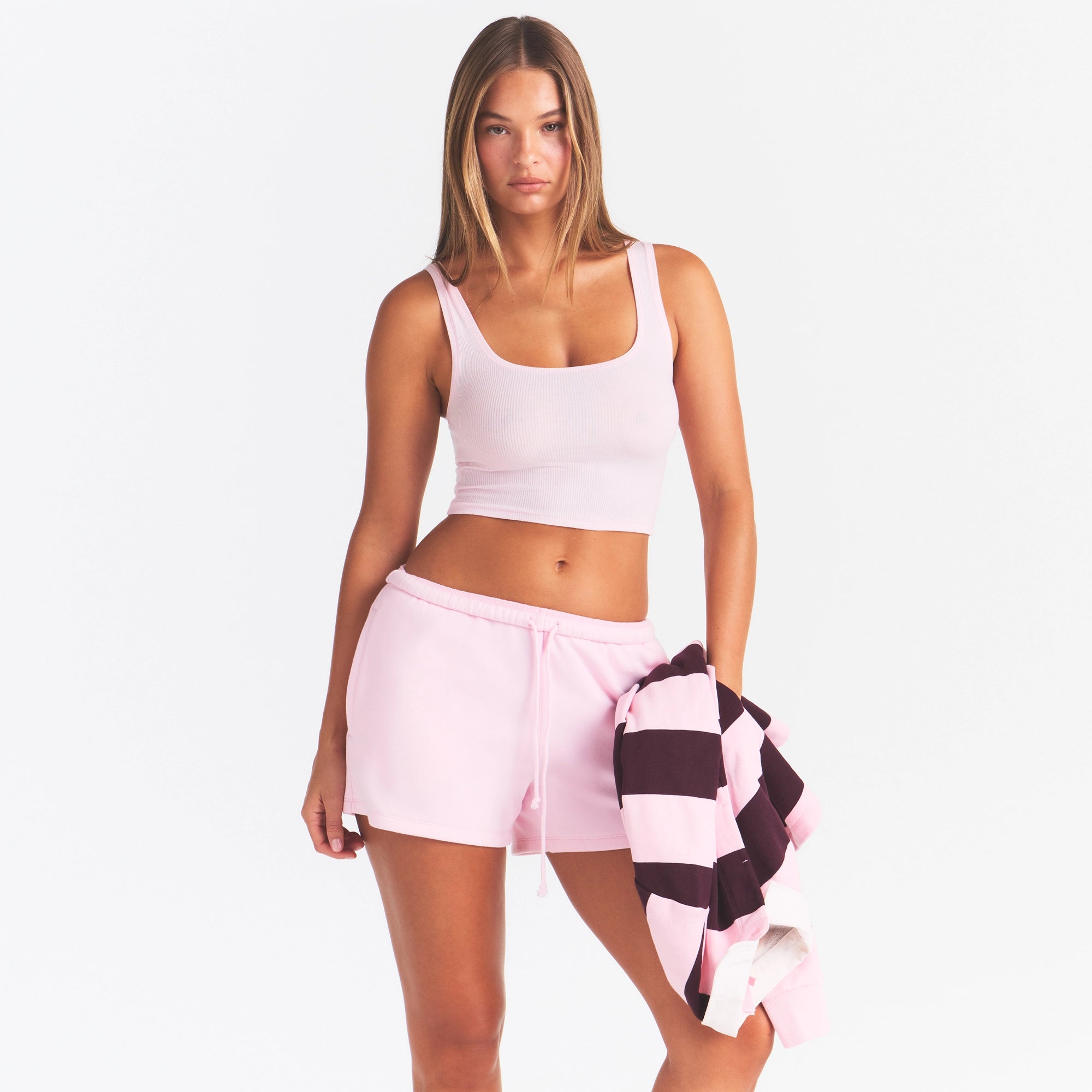 COTTON FLEECE CLASSIC SHORT | CHERRY BLOSSOM - Image 4