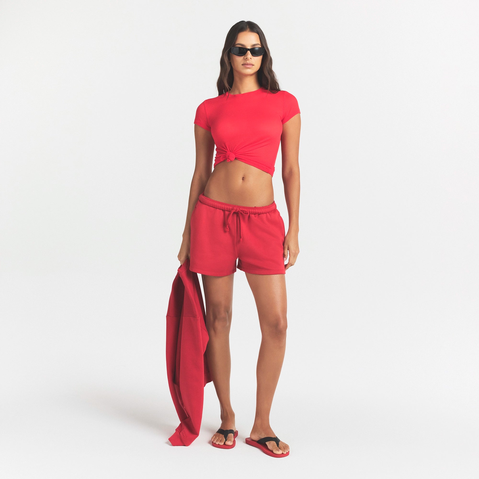 COTTON FLEECE CLASSIC SHORT | WASHED RED - Image 2