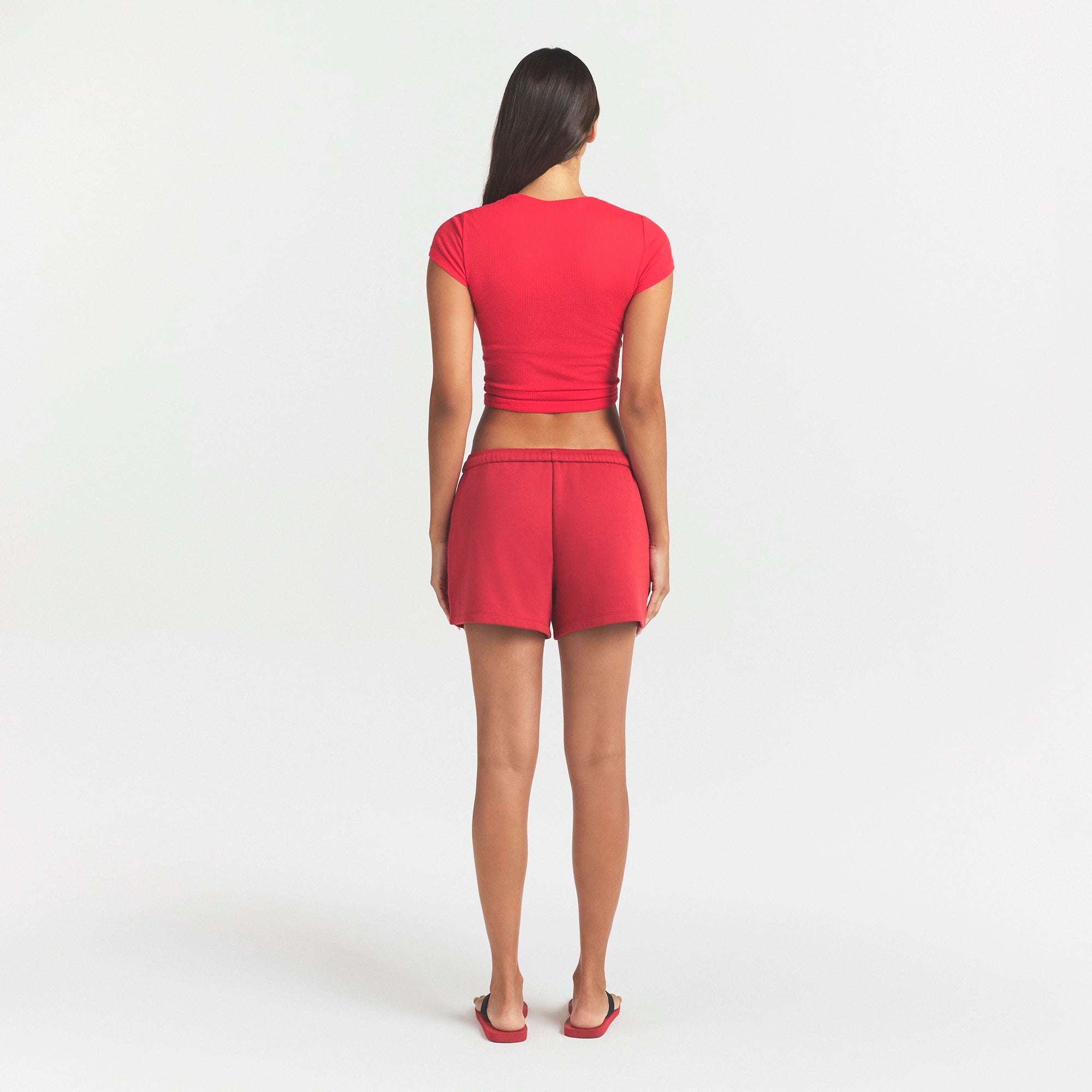 COTTON FLEECE CLASSIC SHORT | WASHED RED - Image 5