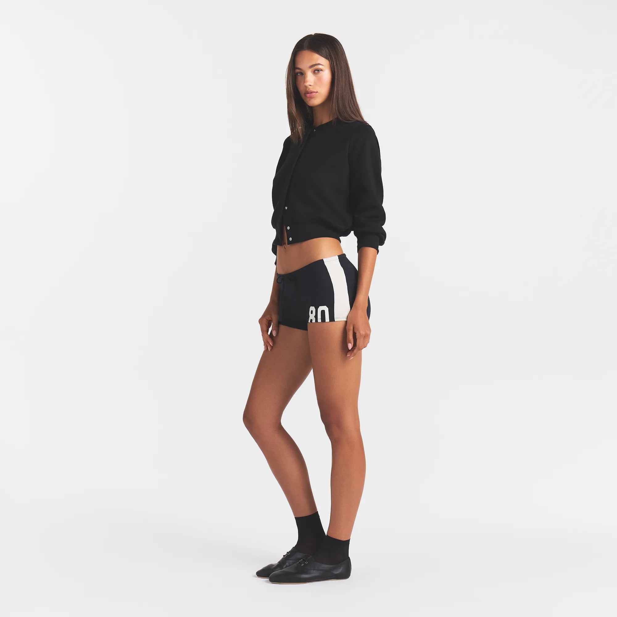 SMOOTH LAYERS MICRO SHORT | ONYX ECRU CONTRAST - Image 4