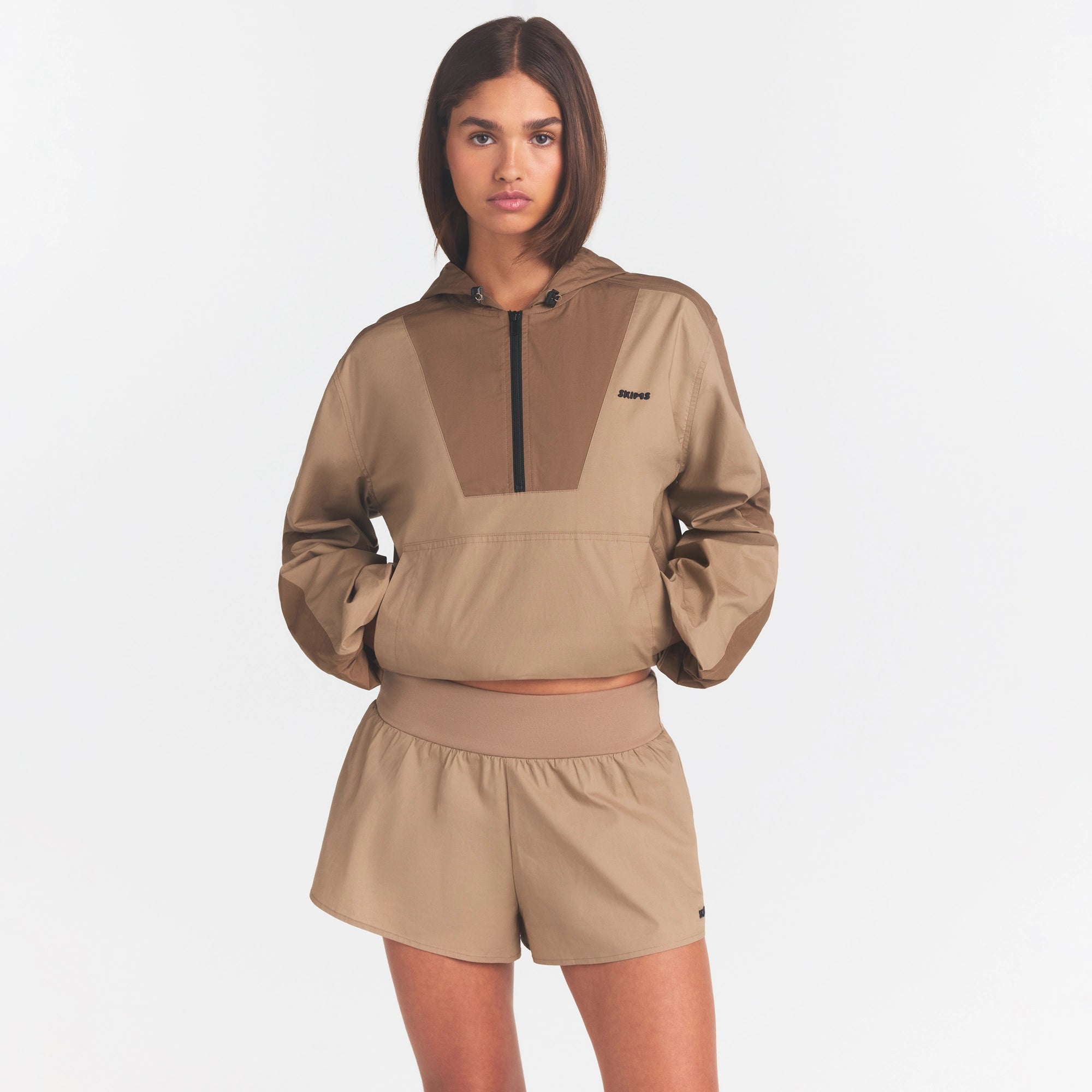 WOVEN COTTON FLUTTER SHORT | DESERT - Image 4