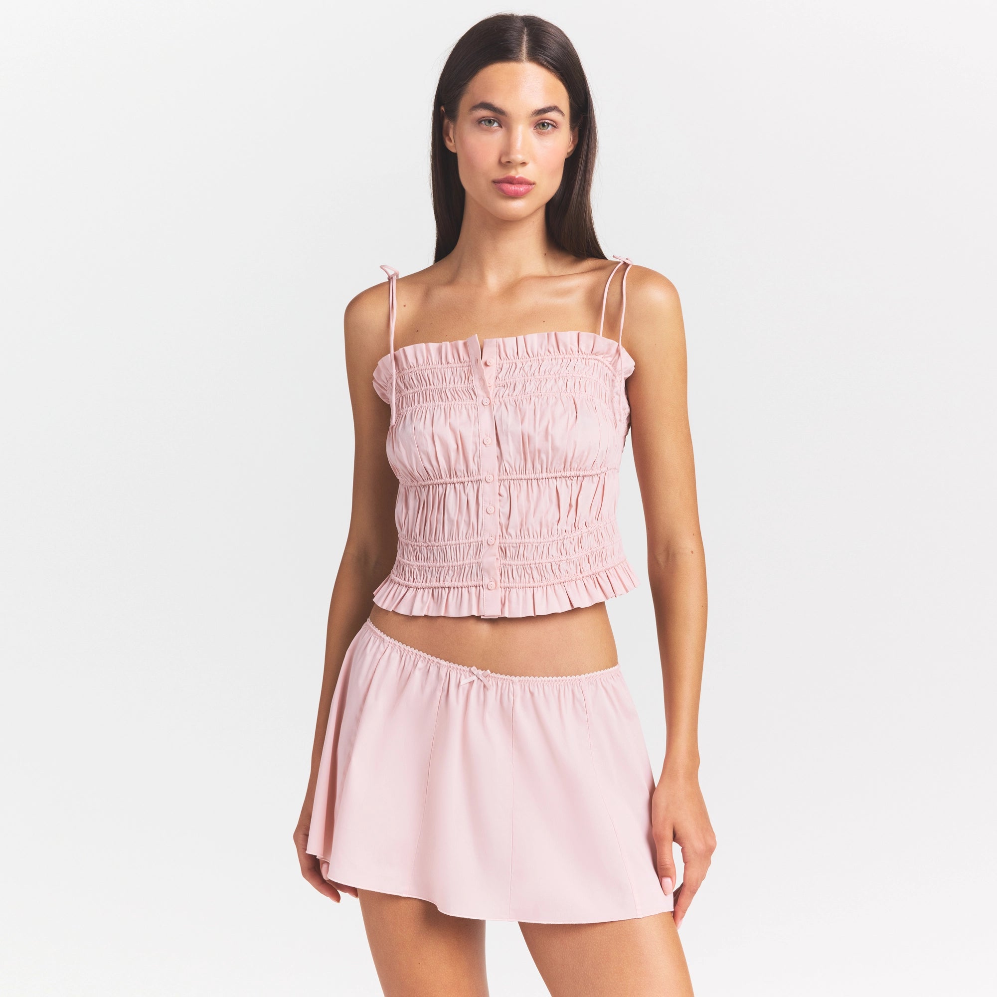 POPLIN APPAREL MINI SKIRT | DUSTY PINK - Image 4