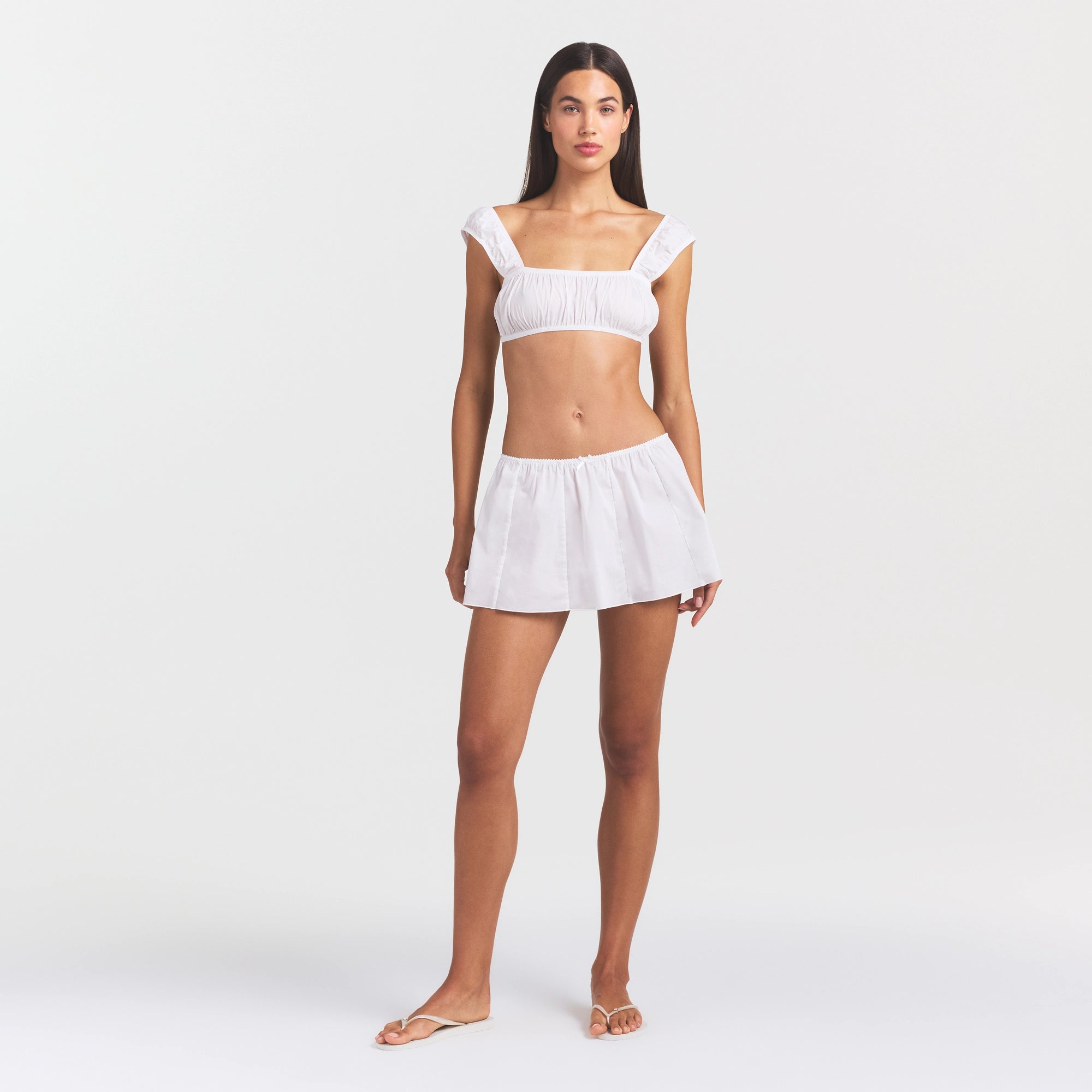 POPLIN APPAREL MINI SKIRT | SNOW - Image 2