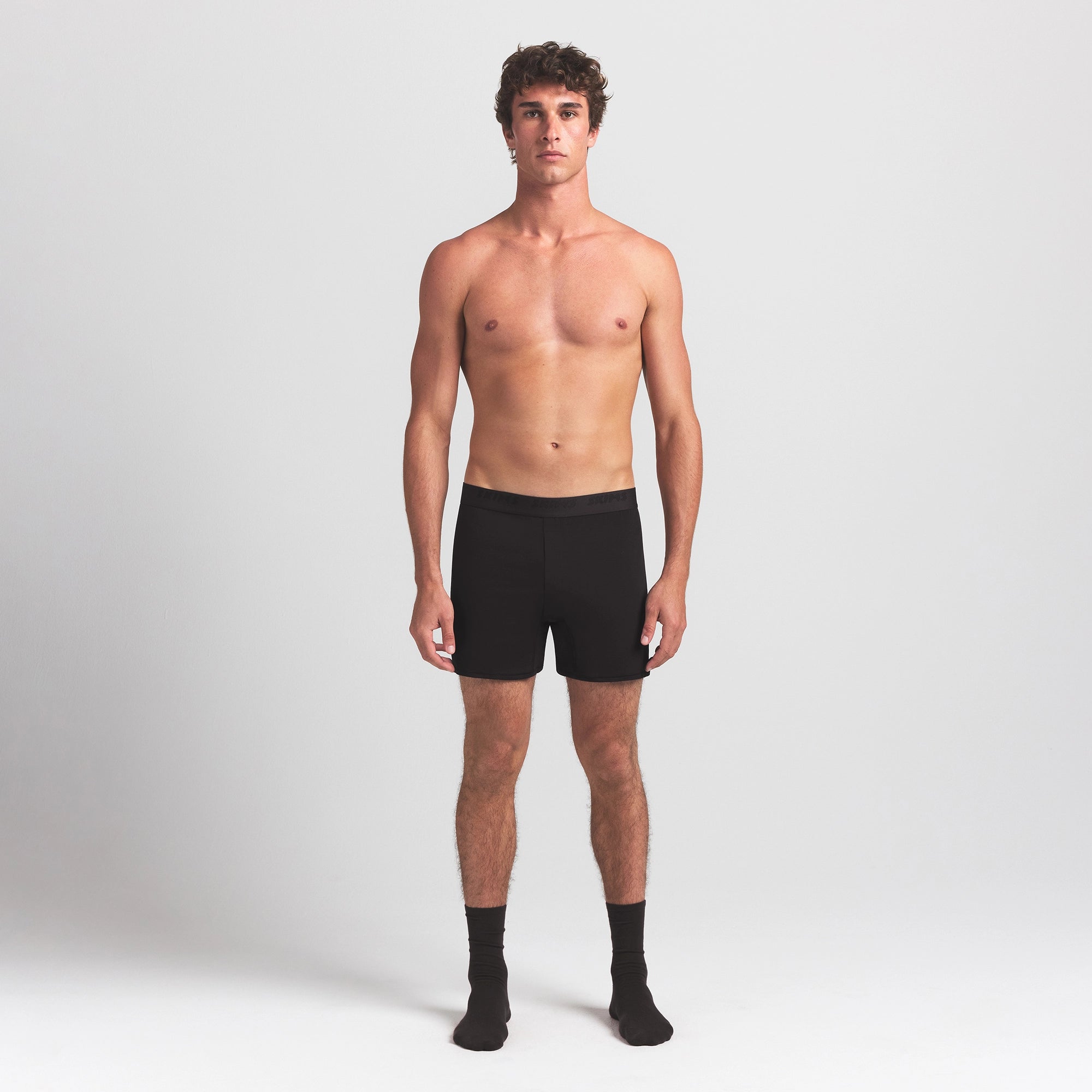 SKIMS STRETCH MENS KNIT BOXER | OBSIDIAN - Image 2