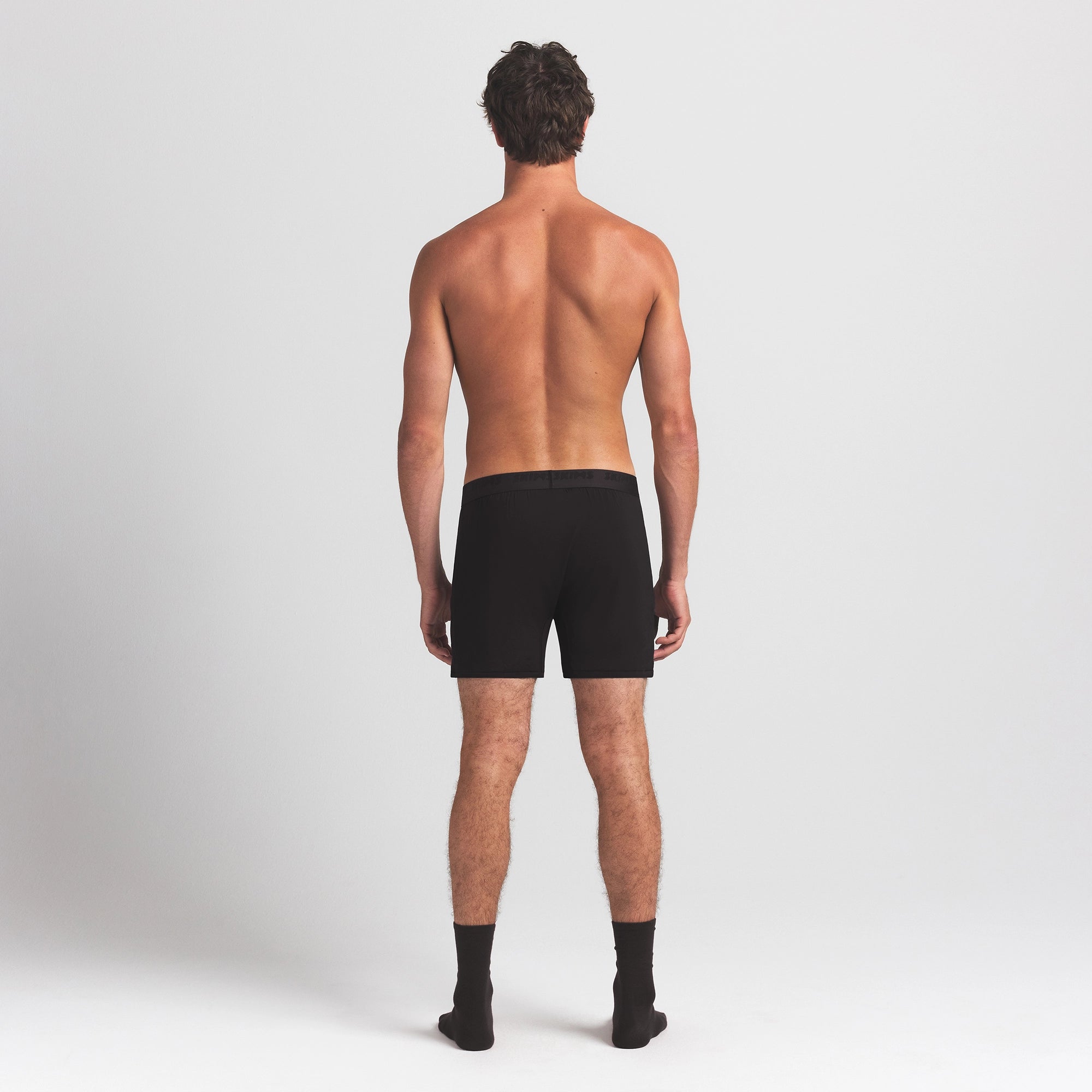 SKIMS STRETCH MENS KNIT BOXER | OBSIDIAN - Image 4