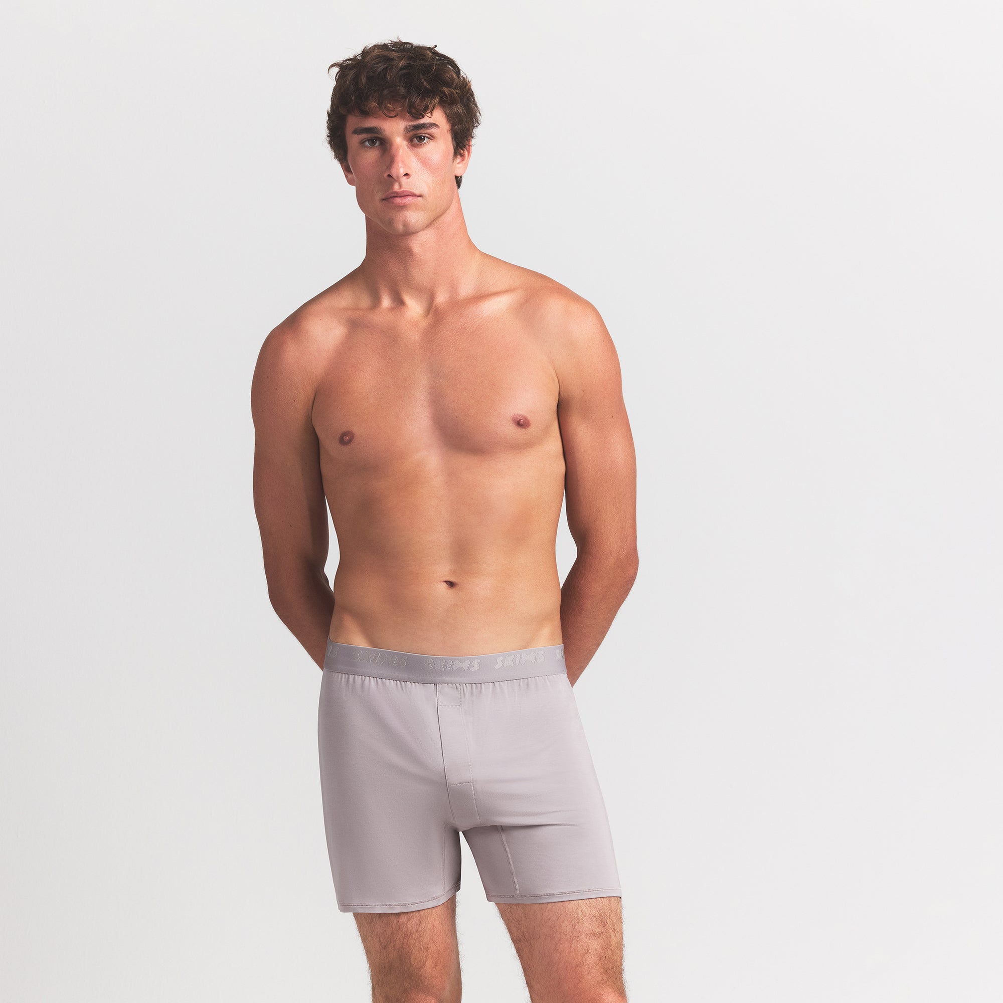 SKIMS STRETCH MENS KNIT BOXER | OYSTER - Image 4