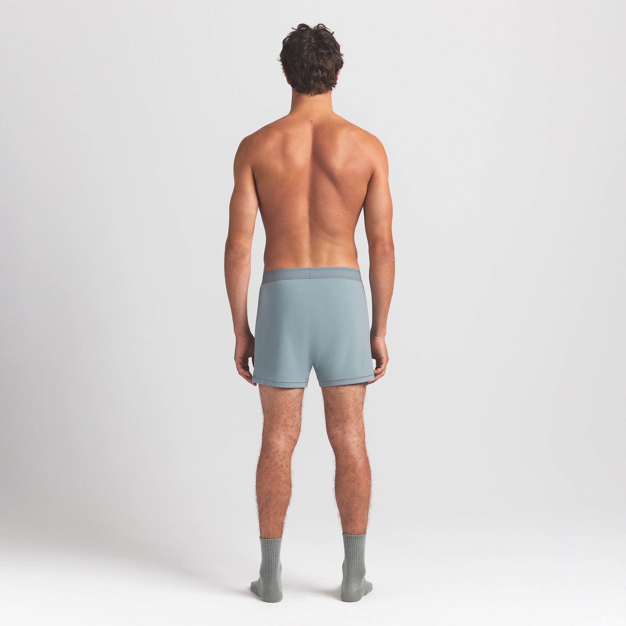 SKIMS COTTON MENS KNIT BOXER | SKY - Image 4