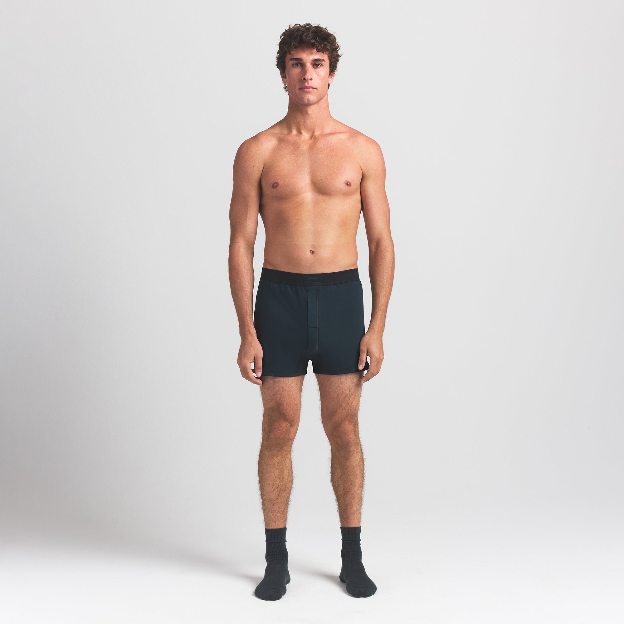 SKIMS COTTON MENS KNIT BOXER | VERDANT - Image 2