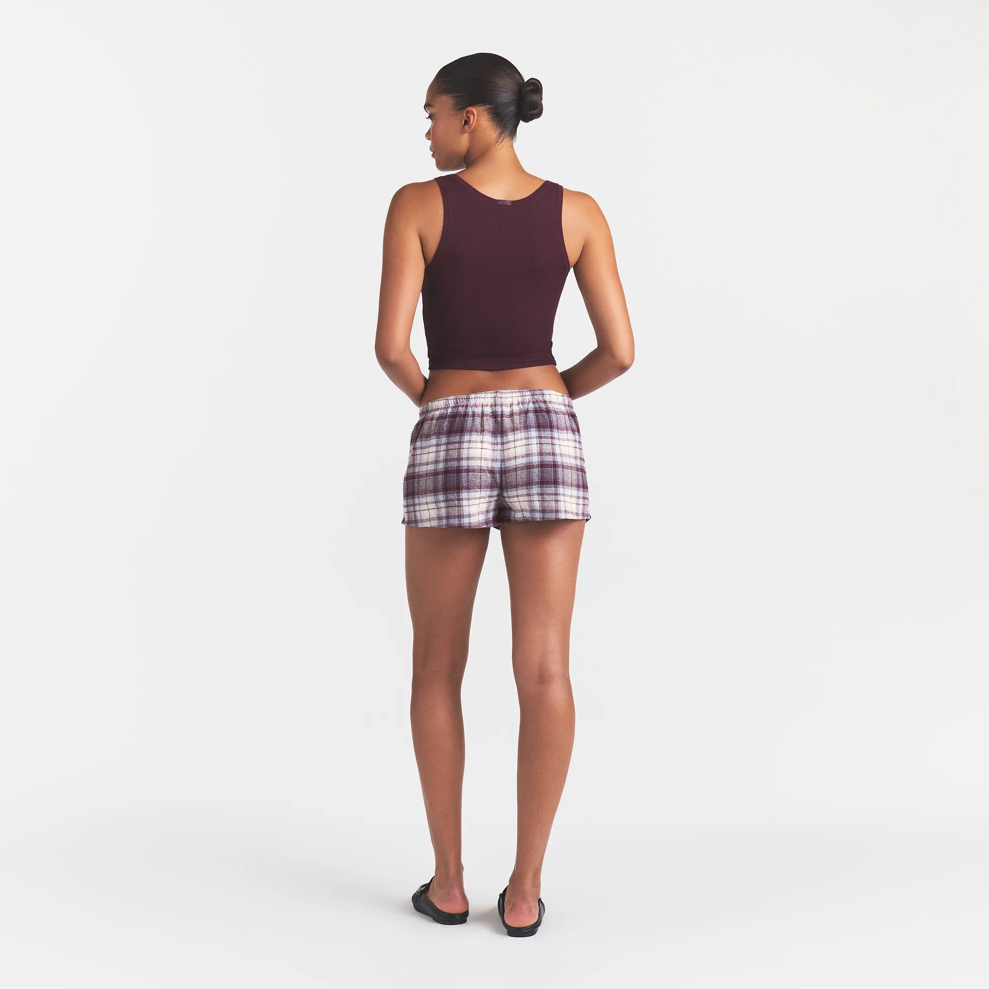 FLANNEL SLEEP CHEEKY BOXER | IRIS MICA PLAID - Image 4