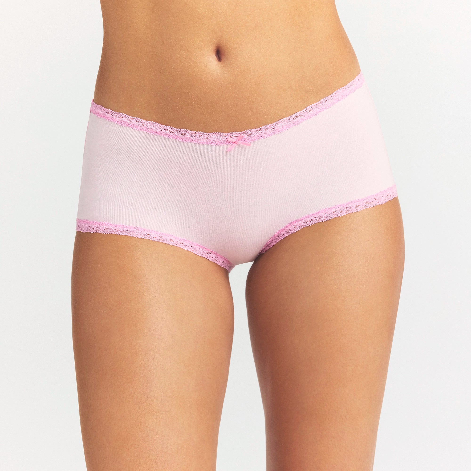 LIGHTWEIGHT COTTON LACE BOY SHORT | CHERRY BLOSSOM - Image 3