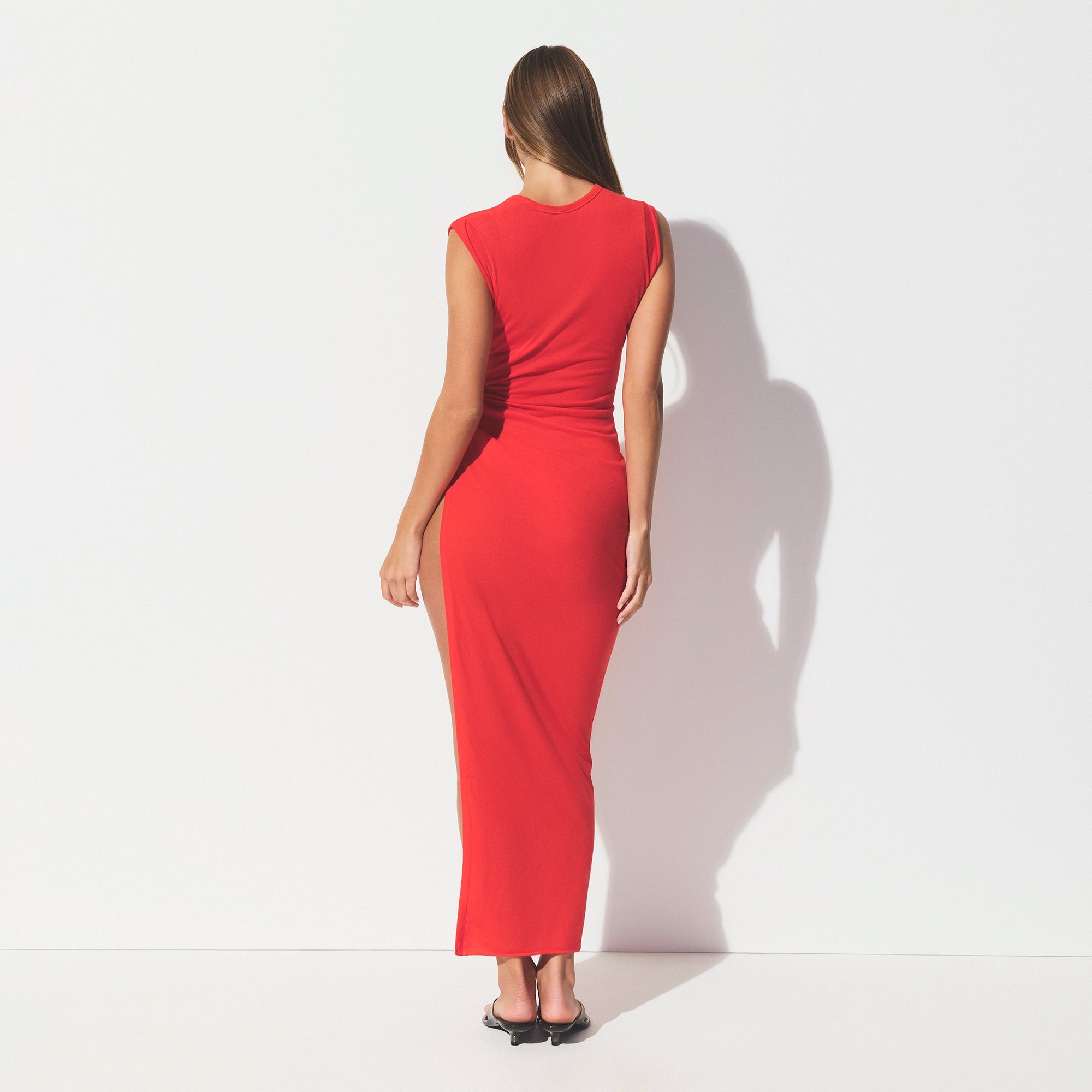 SWIM COVER-UPS COTTON SARONG DRESS | CARMINE - Image 4