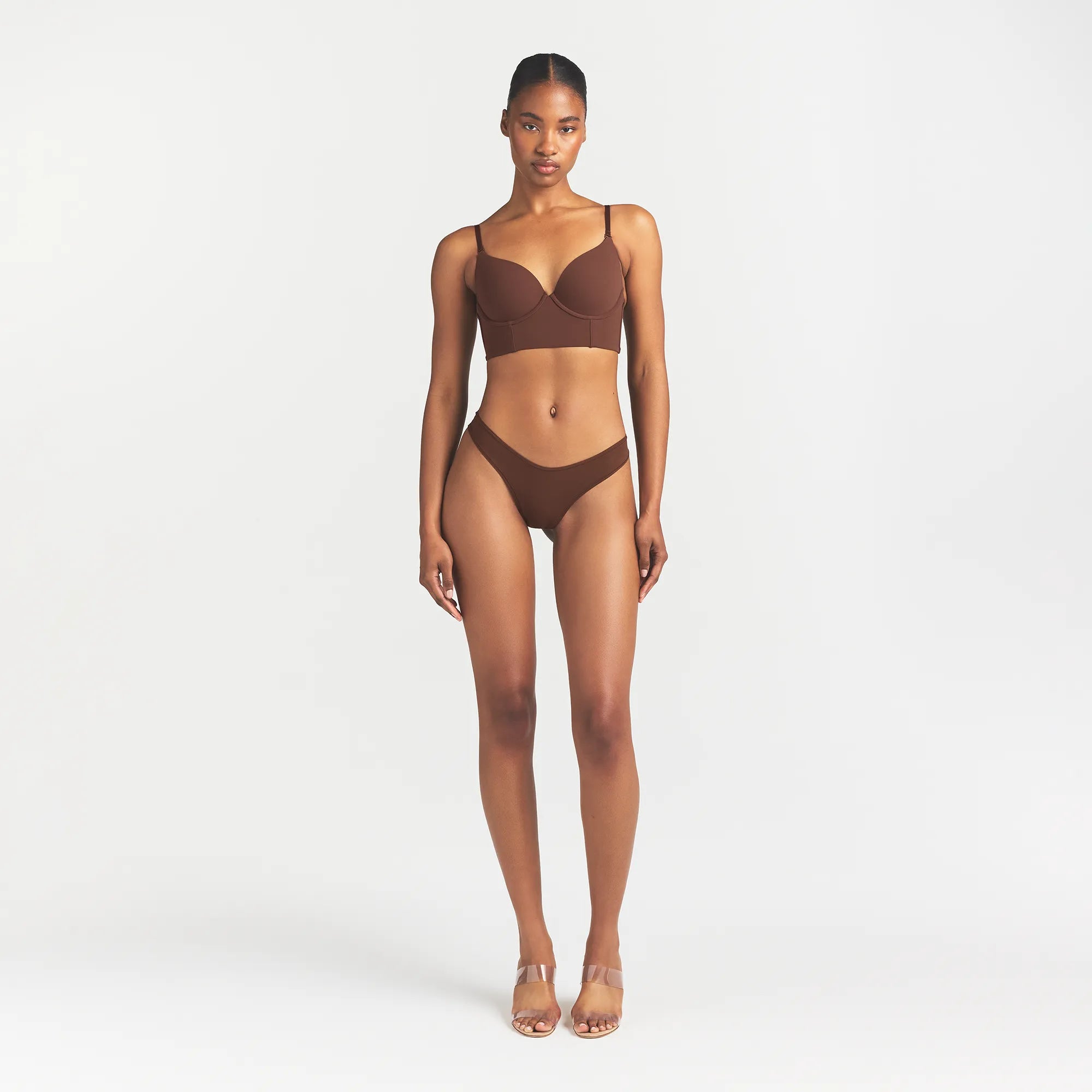 FITS EVERYBODY LOW BACK LONGLINE BRA | COCOA - Image 2