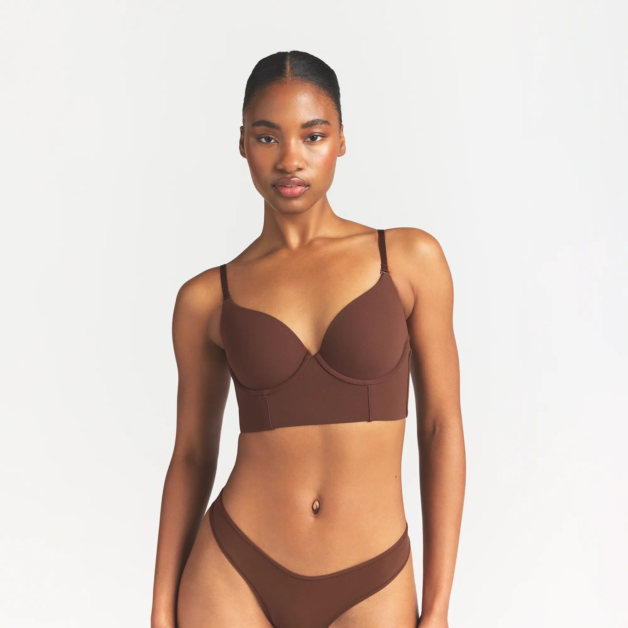 FITS EVERYBODY LOW BACK LONGLINE BRA | COCOA - Image 3