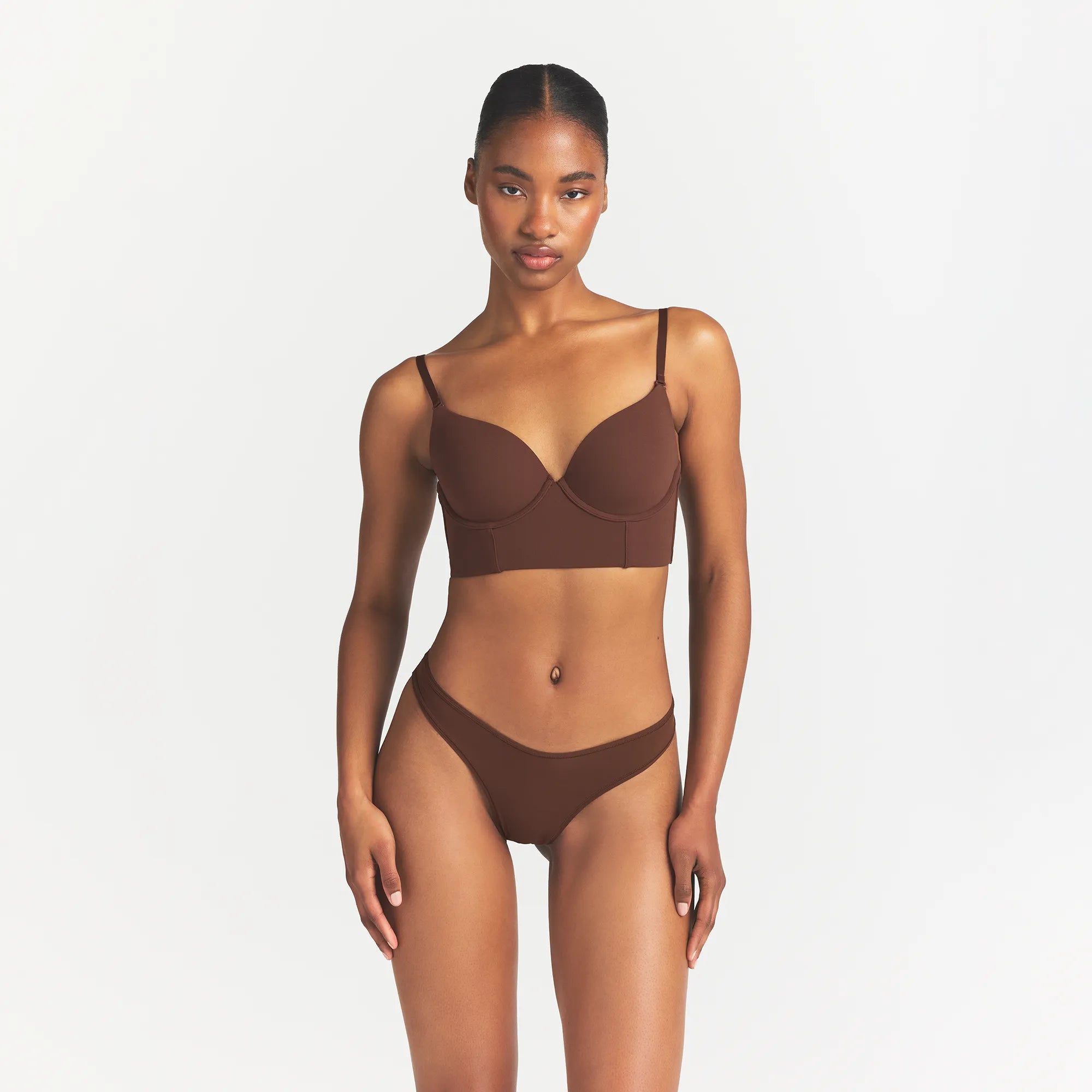 FITS EVERYBODY LOW BACK LONGLINE BRA | COCOA - Image 7