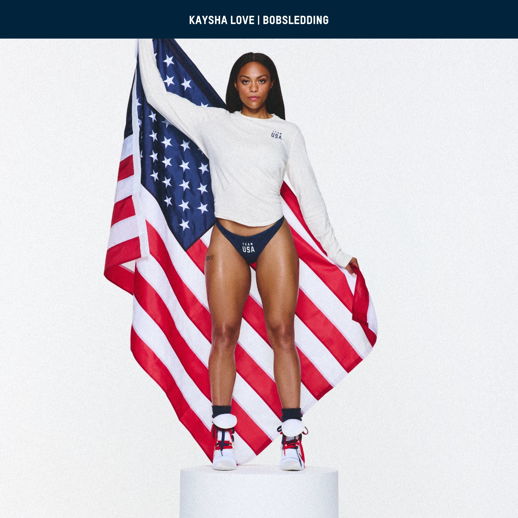 SKIMS FOR TEAM USA WORN IN JERSEY OLYMPIC LONG SLEEVE T-SHIRT | ECRU - Image 7