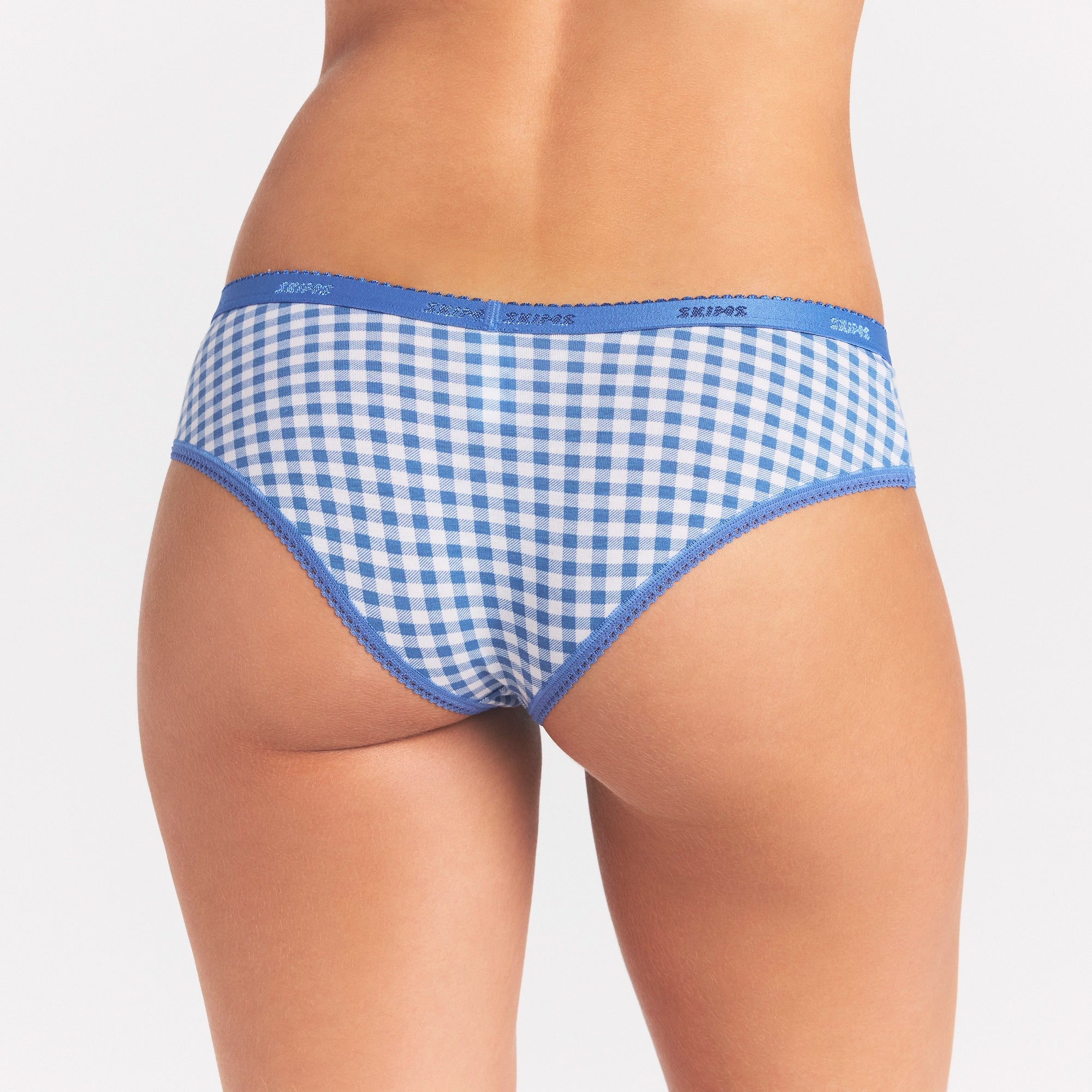 LIGHTWEIGHT COTTON LOGO PICOT HIPSTER | ARCTIC GINGHAM - Image 4