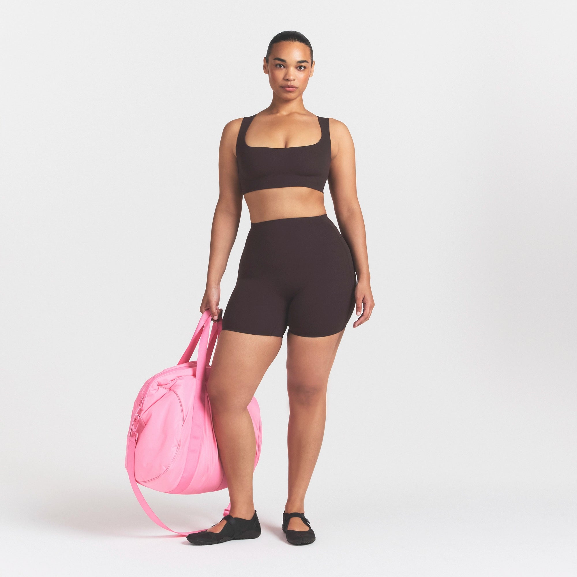 NikeSKIMS STUDIO STRETCH RACERBACK BRA | DARK ROAST - Image 2