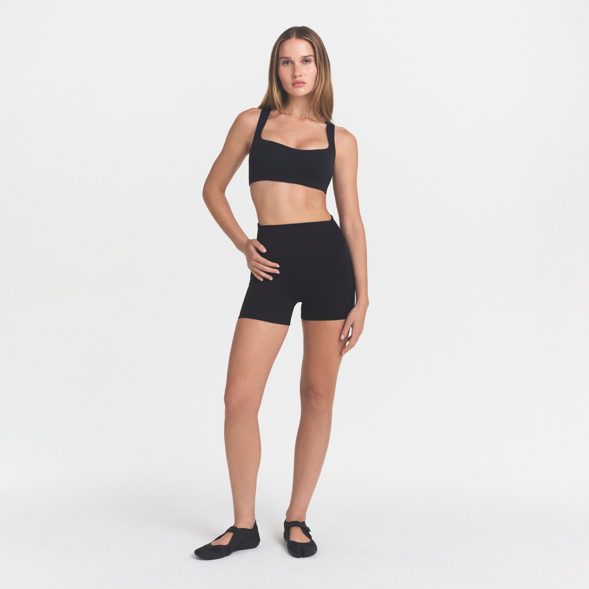 NikeSKIMS STUDIO STRETCH RACERBACK BRA | OBSIDIAN - Image 2