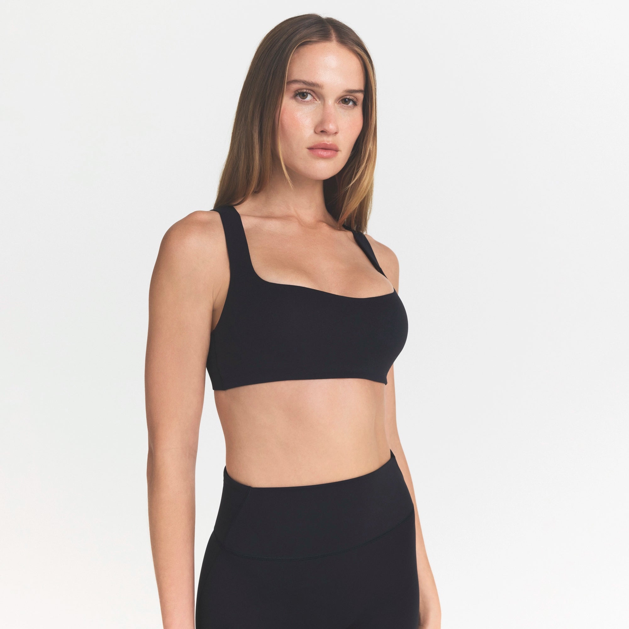 NikeSKIMS STUDIO STRETCH RACERBACK BRA | OBSIDIAN - Image 3