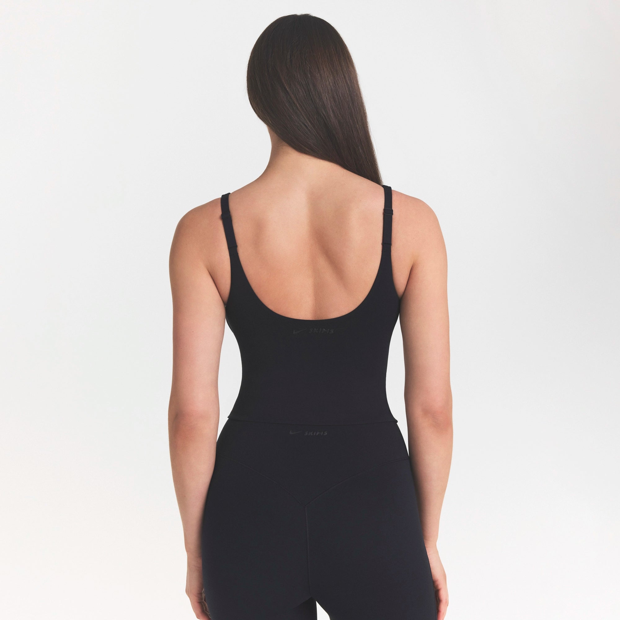 NikeSKIMS STUDIO STRETCH PLUNGE TANK | OBSIDIAN - Image 4