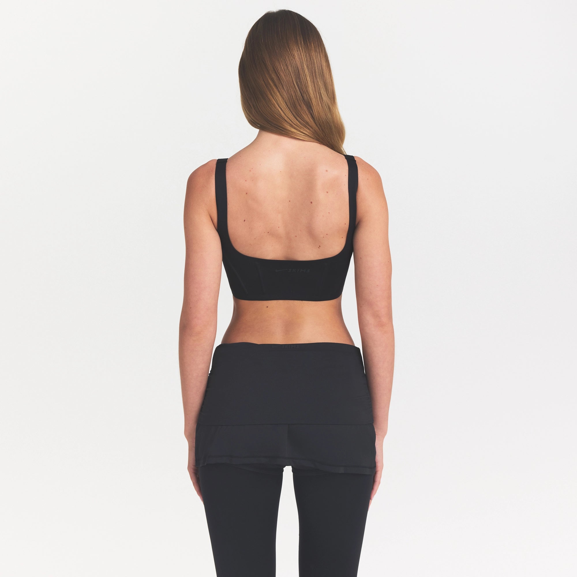 NikeSKIMS MATTE LONGLINE CORSET BRA | OBSIDIAN - Image 5