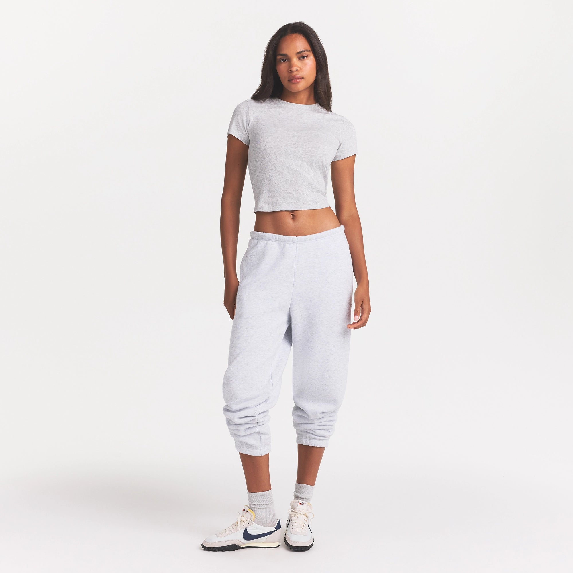 COTTON FLEECE CLASSIC JOGGER | LIGHT HEATHER GREY - Image 2