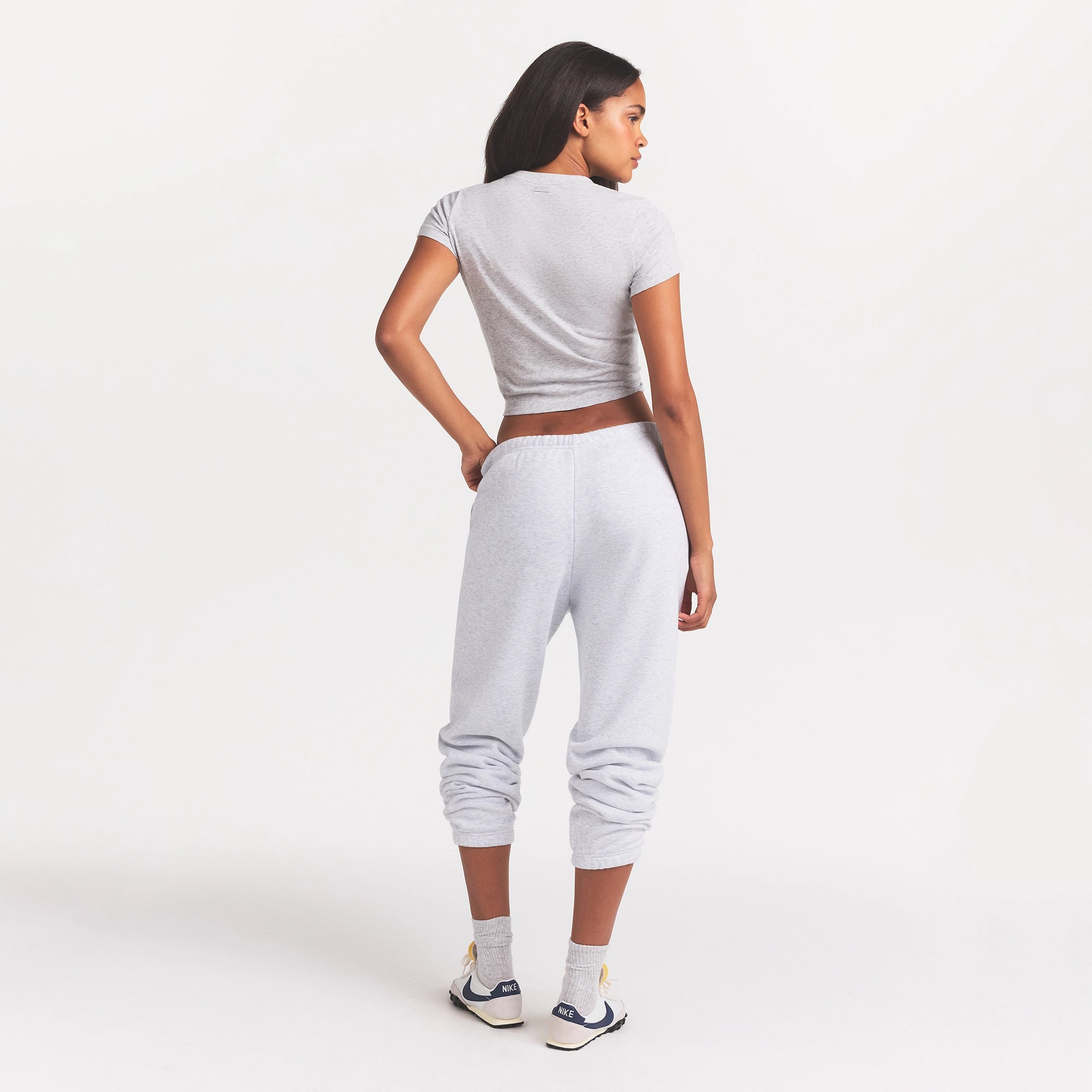 COTTON FLEECE CLASSIC JOGGER | LIGHT HEATHER GREY - Image 3