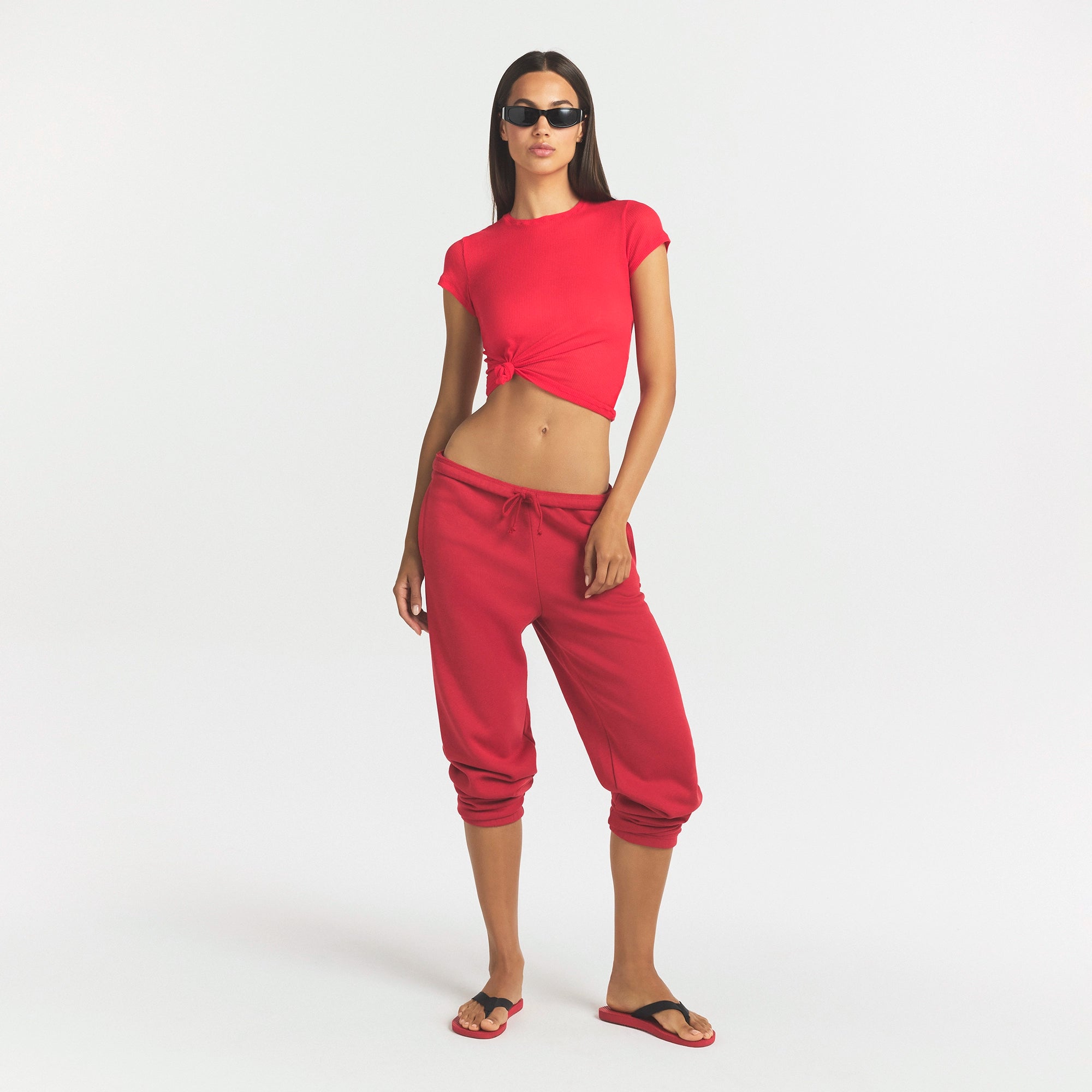 COTTON FLEECE CLASSIC JOGGER | WASHED RED - Image 2