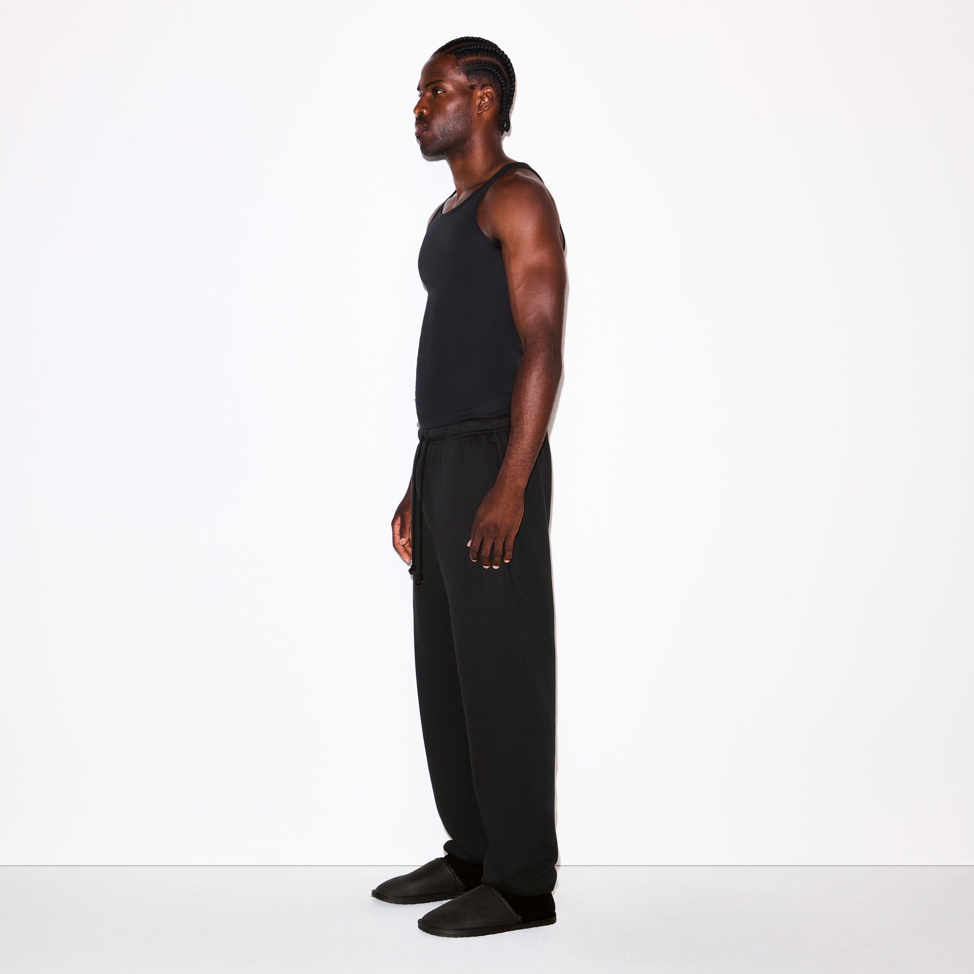 FLEECE LOUNGE MENS RELAXED JOGGER | WASHED ONYX - Image 5