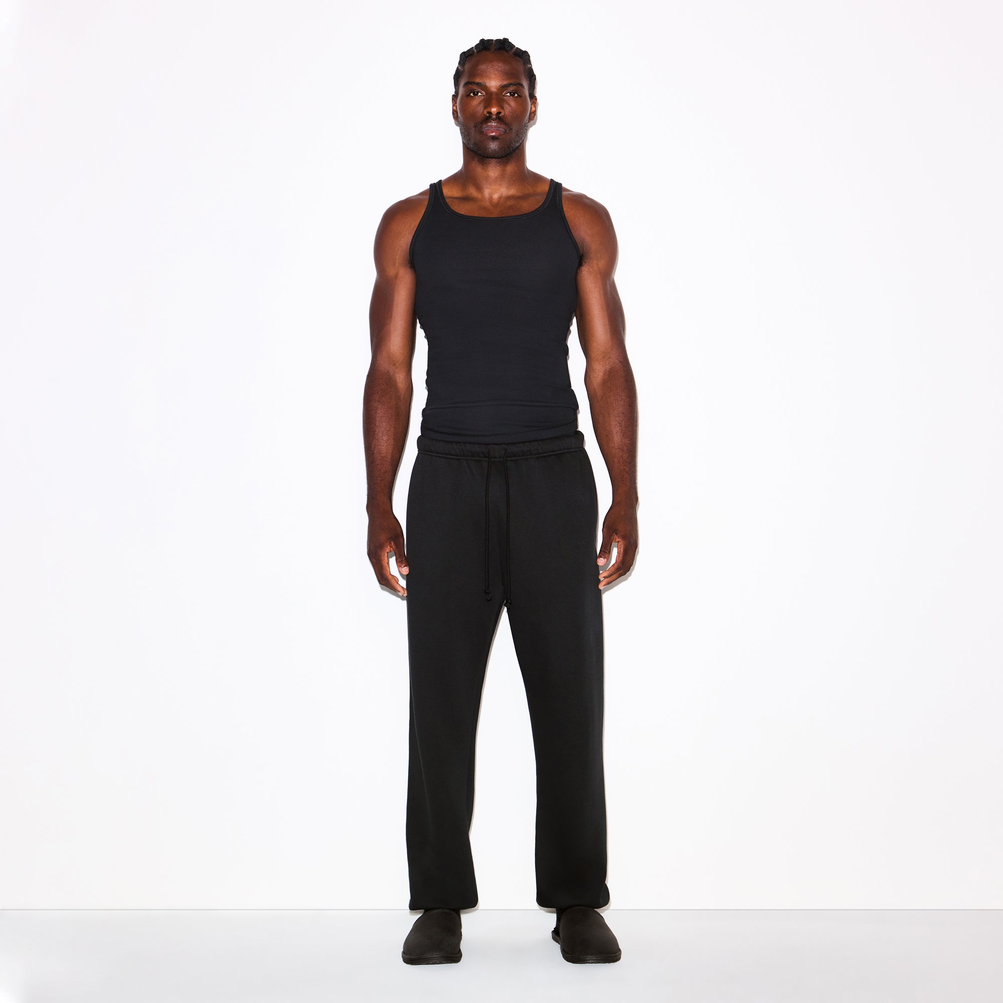 FLEECE LOUNGE MENS RELAXED JOGGER | WASHED ONYX - Image 2
