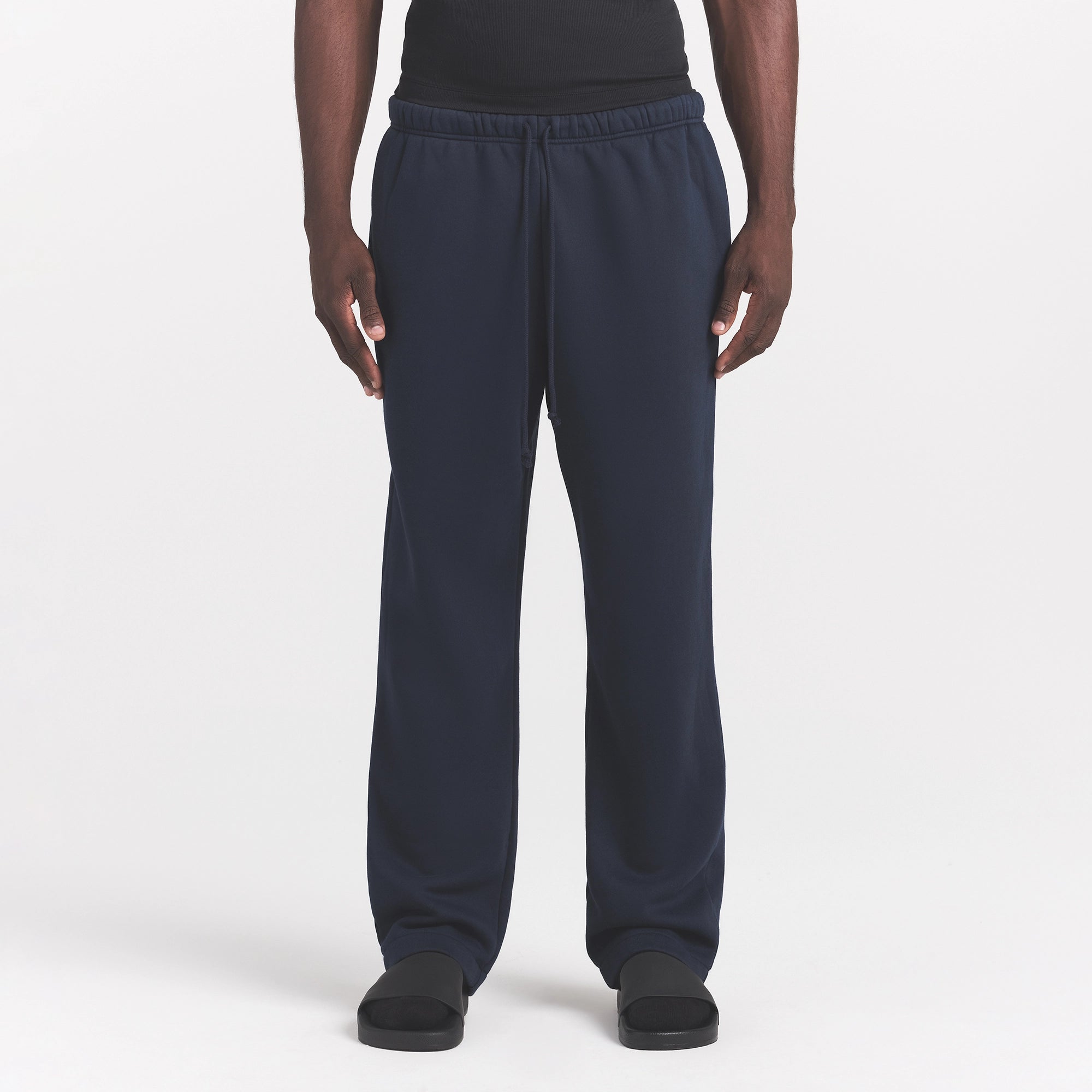 FLEECE LOUNGE MENS CLASSIC STRAIGHT LEG PANT | NAVY - Image 3