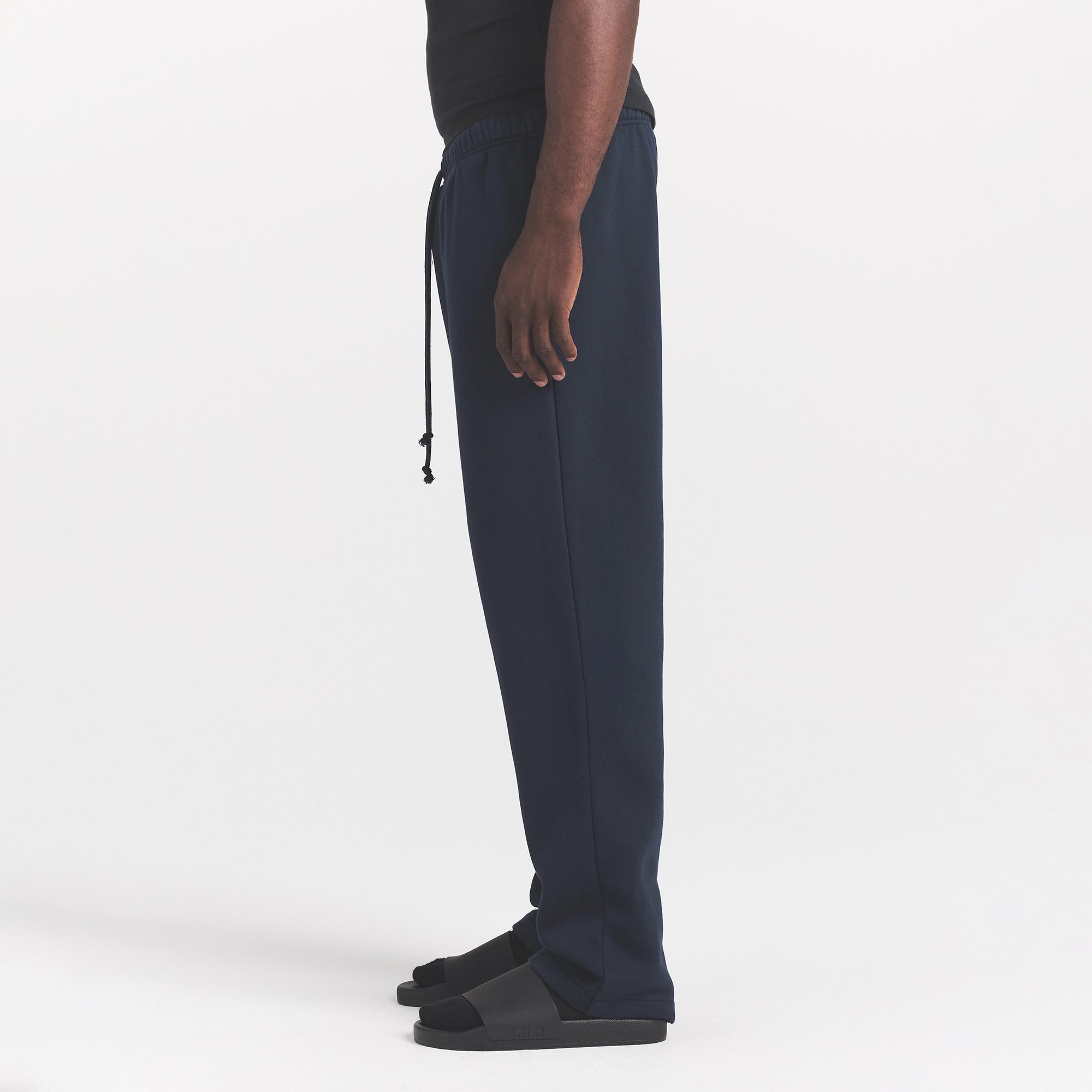 FLEECE LOUNGE MENS CLASSIC STRAIGHT LEG PANT | NAVY - Image 4