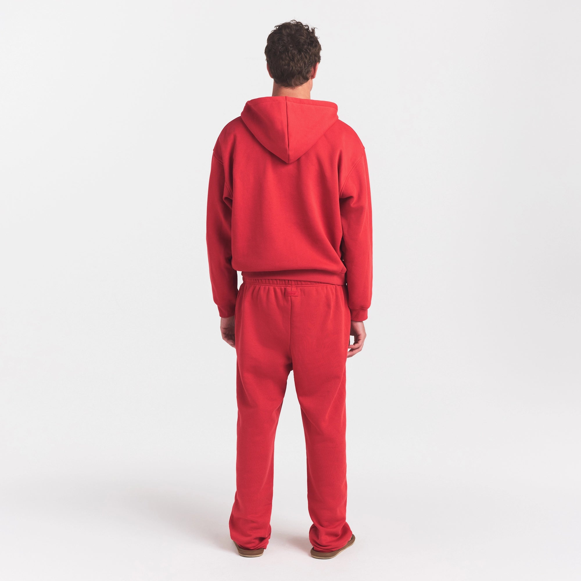 FLEECE LOUNGE MENS CLASSIC STRAIGHT LEG PANT | WASHED RED - Image 5