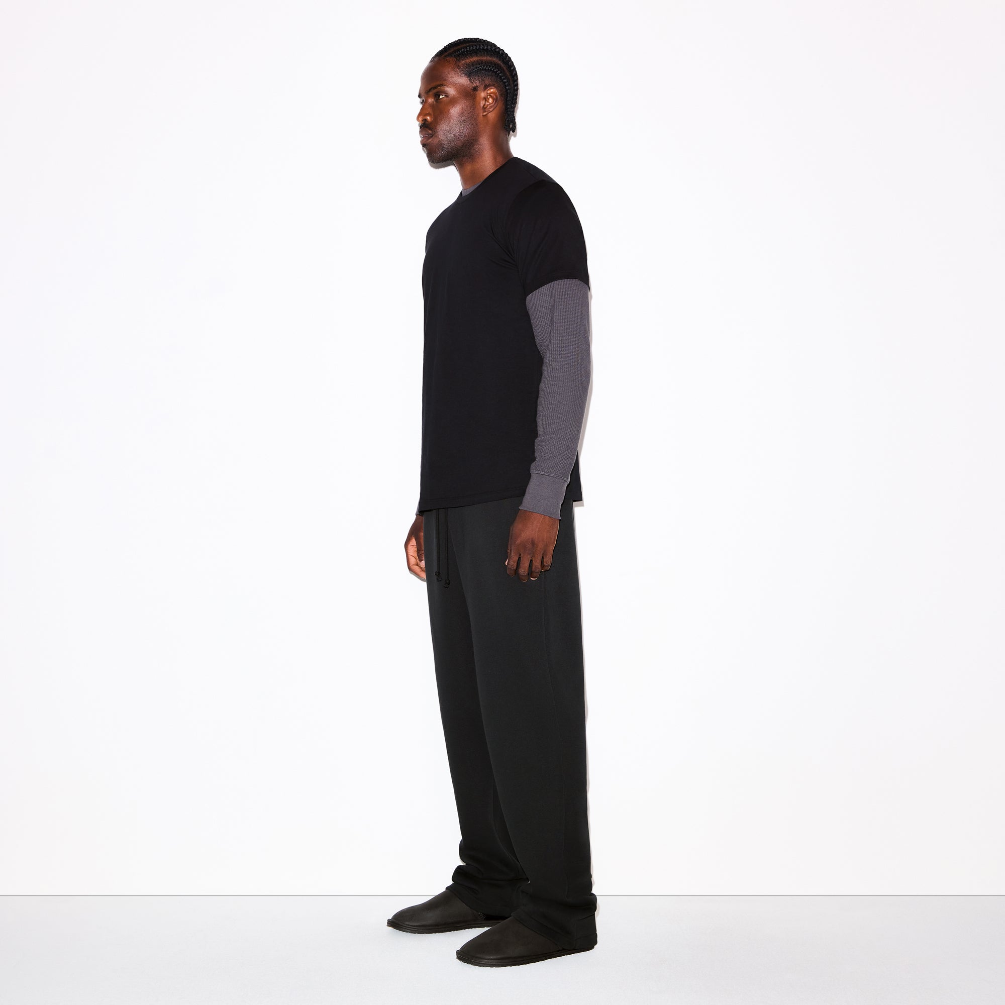 FLEECE LOUNGE MENS CLASSIC STRAIGHT LEG PANT | WASHED ONYX - Image 3