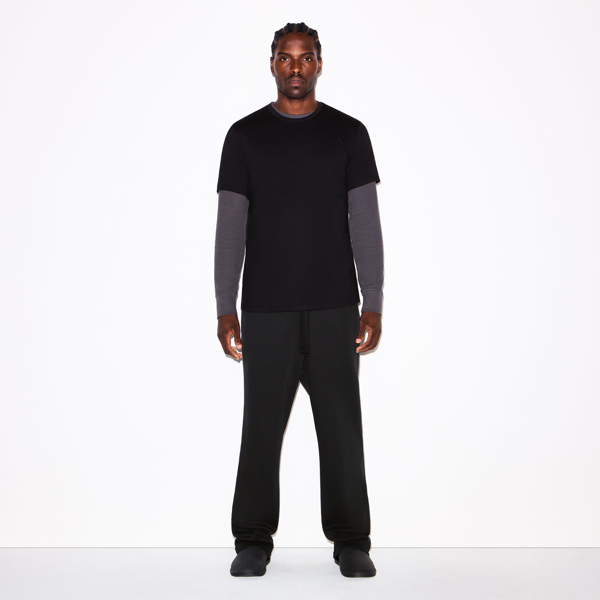 FLEECE LOUNGE MENS CLASSIC STRAIGHT LEG PANT | WASHED ONYX - Image 2