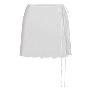 SKIMS ROMANCE TIE SIDE MINI SKIRT | IVORY